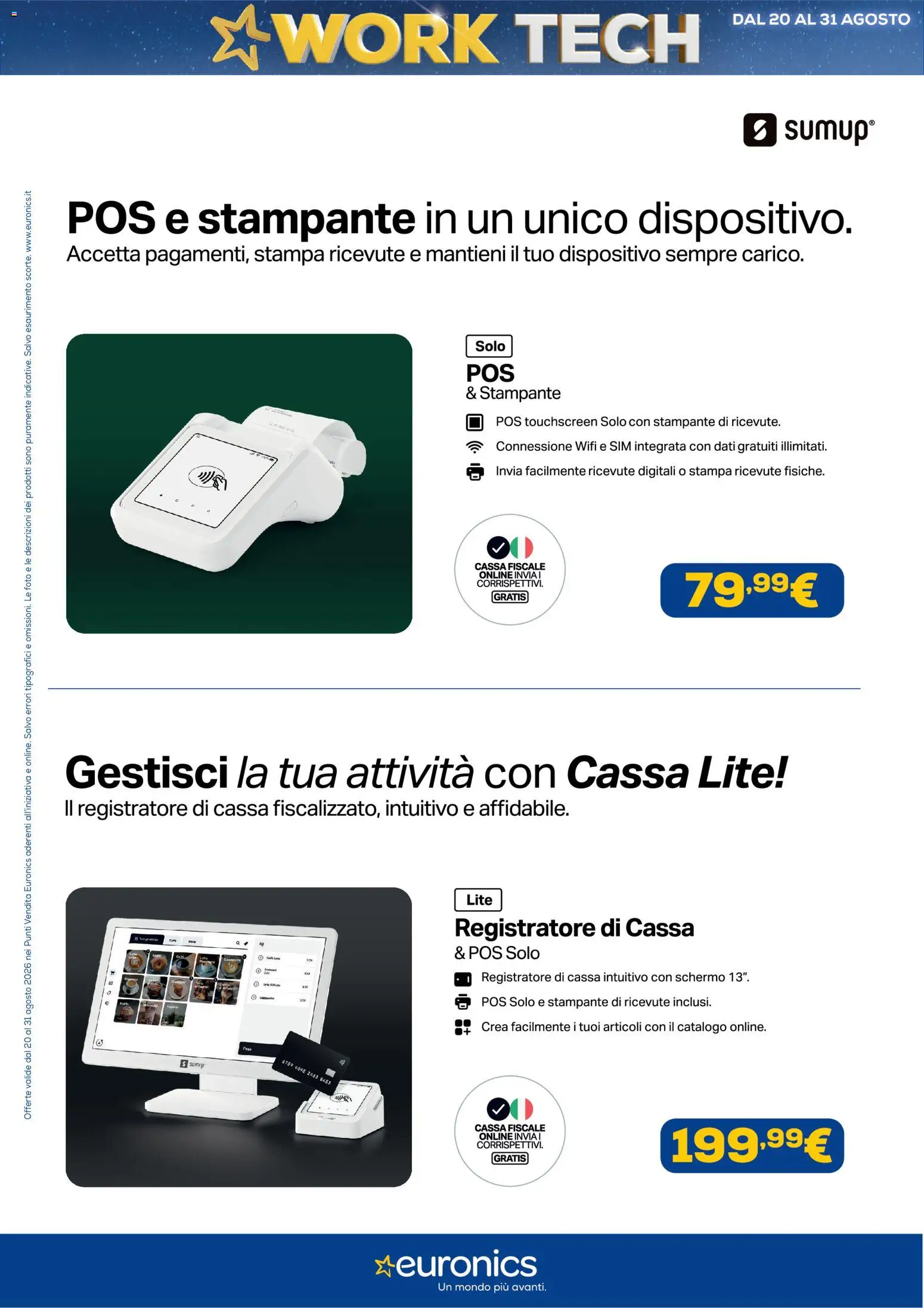 Volantino Euronics del 20/08/2026 | Pagina: 22 | Prodotti: Schermo, Stampante, Stampa
