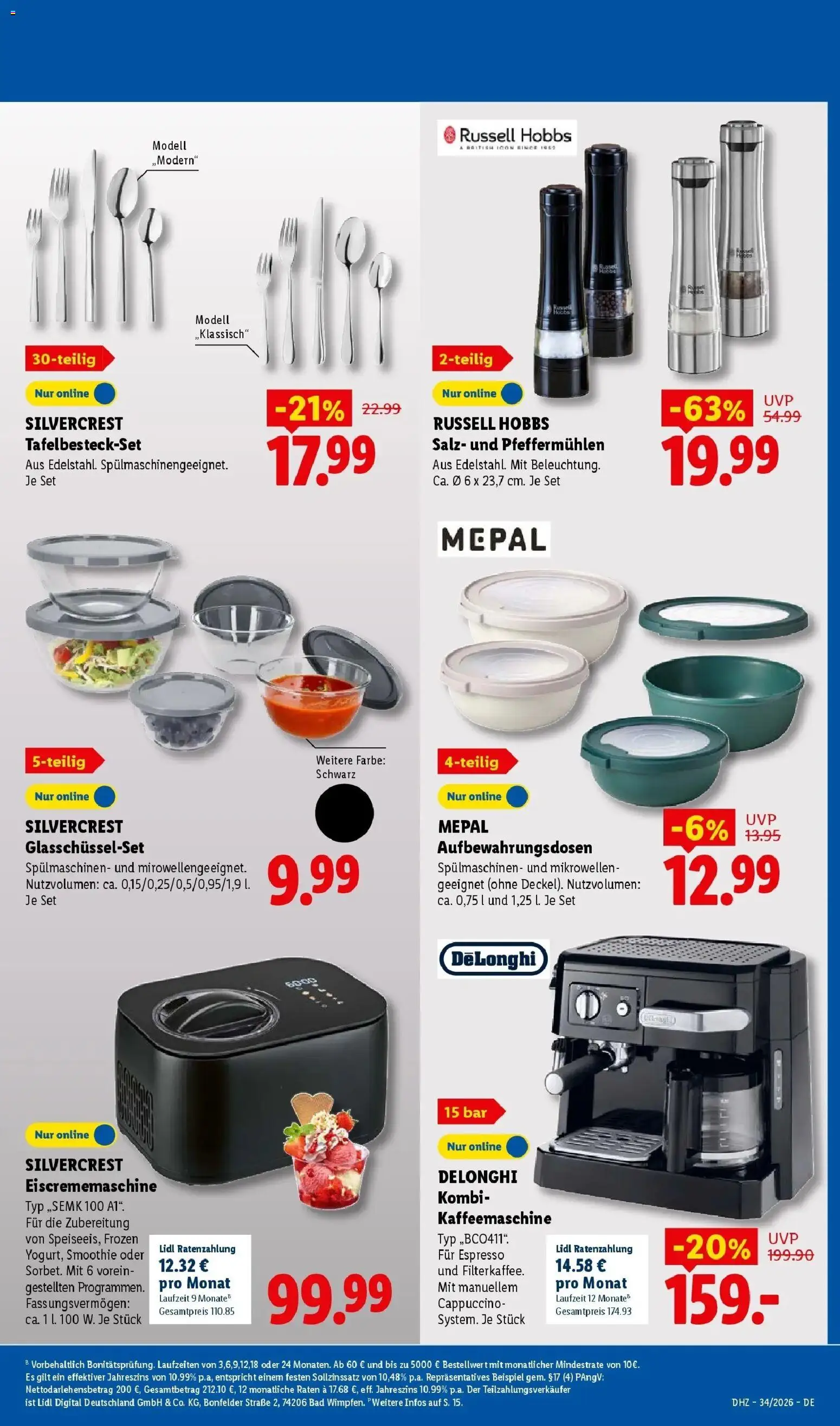 Lidl Prospekt Mühlacker (ab 17.08.2026) zum Blättern » Angebote | Seite: 9 | Produkte: Kaffeemaschine, Bad, Salz