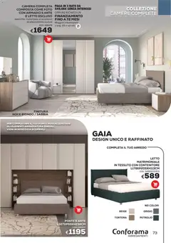 Anteprima del volantino Conforama volantino Arredo valido a partire dal 22/06/2026 | Pagina: 73 | Prodotti: Letto matrimoniale, Contenitore, Letto, Armadio