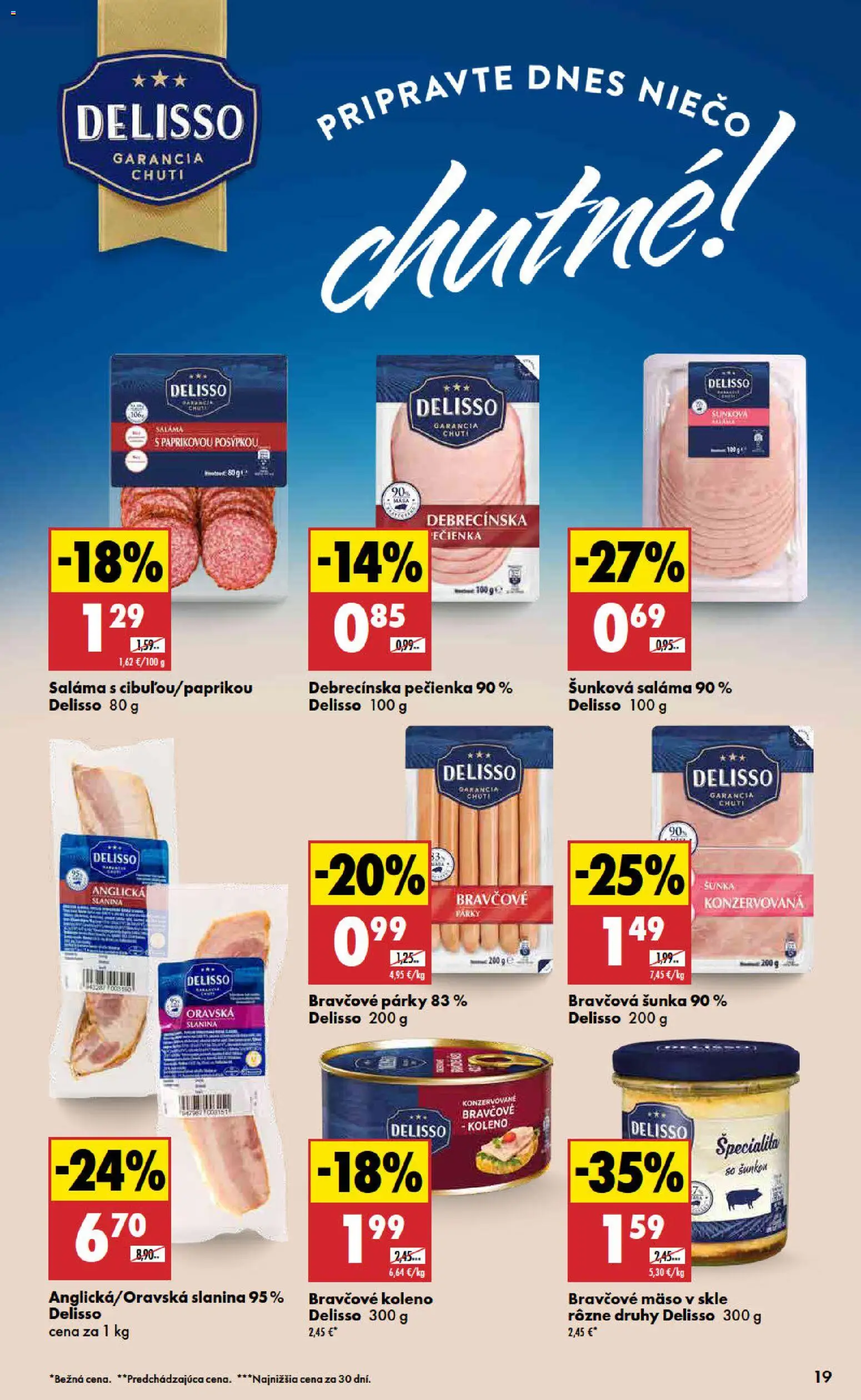 Nové Biedronka akcie – leták je platný od 17.09.2026 | Strana: 19 | Produkty: Saláma, Šunka, Koleno, Bravčové koleno