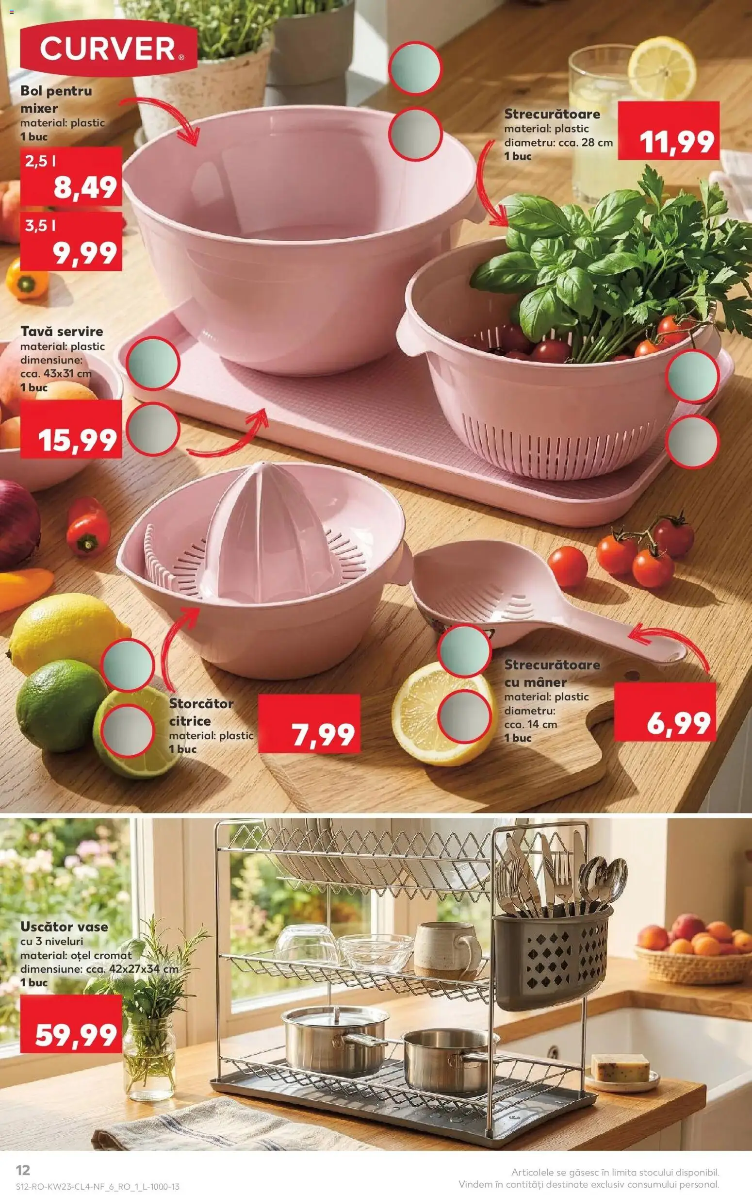Noul catalog Kaufland – valabil de la 03.06.2026 | Pagină: 12 | Produse: Uscător, Mixer, Storcător, Mâner