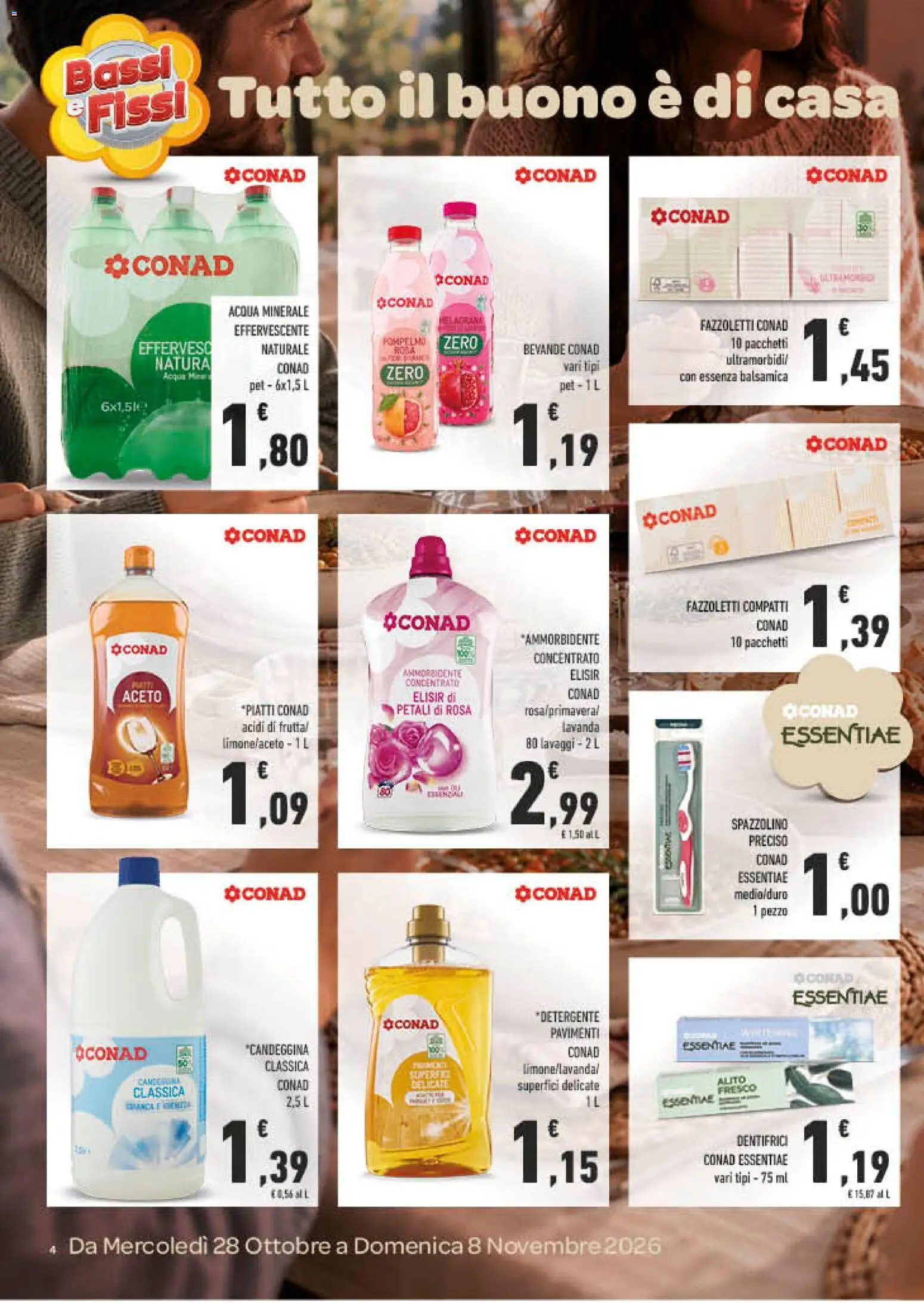 Volantino Conad del 28/10/2026 | Pagina: 4 | Prodotti: Spazzolino, Pompelmo, Acqua, Acqua minerale