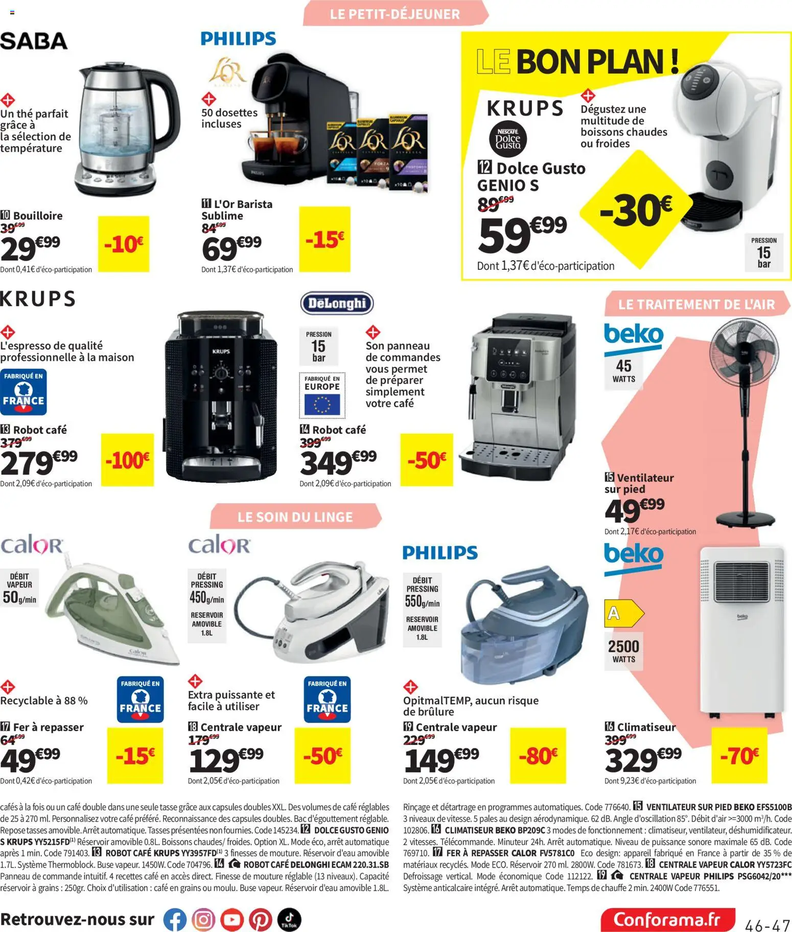 {H1} | Page: 47 | Produits: Robot, Café en grains, Delonghi, Déshumidificateur