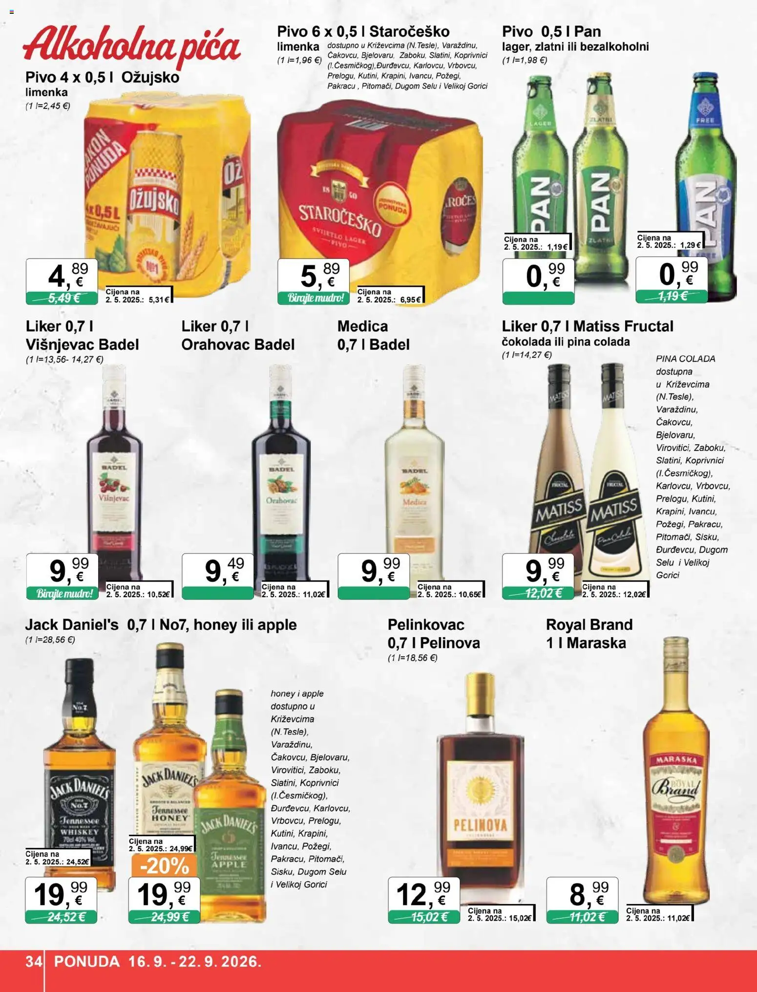 KTC katalog | vrijedi od 16.09.2026 | Stranica: 34 | Proizvodi: Pica, Pivo, Ožujsko, Lager