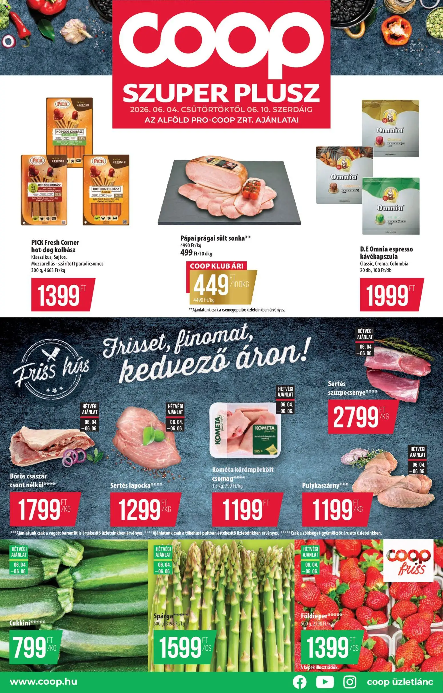 COOP akciós ujság - amely érvényes a következő dátumtól: 04.06.2026 | Oldal: 1