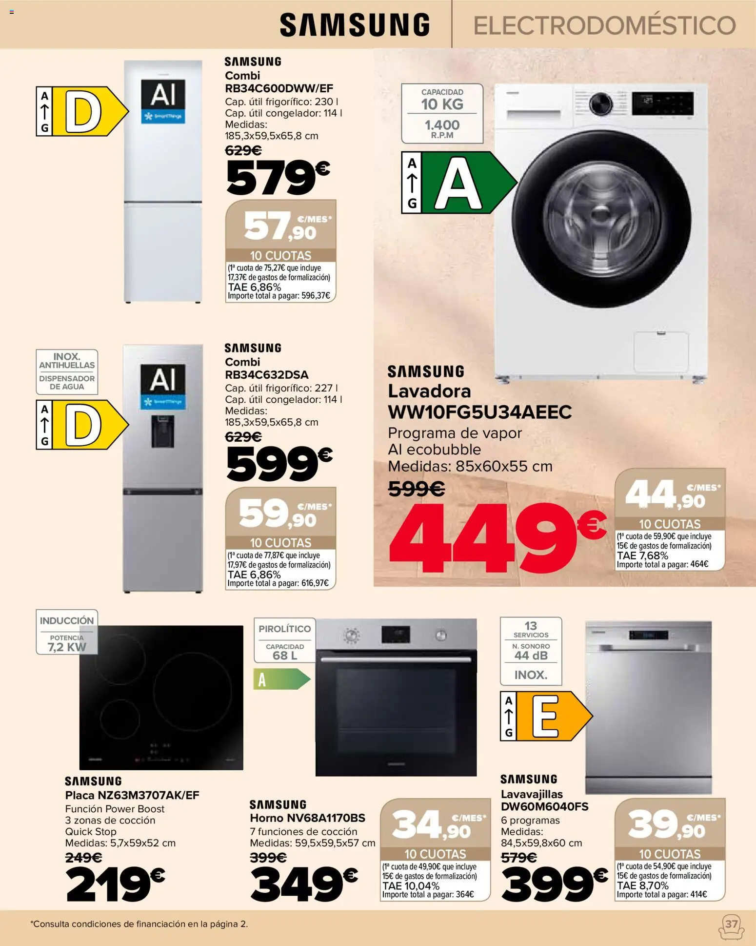 Carrefour Hogar │ válido desde el 22/09/2026 | Página: 37 | Productos: Dispensador, Horno, Lavavajillas, Agua