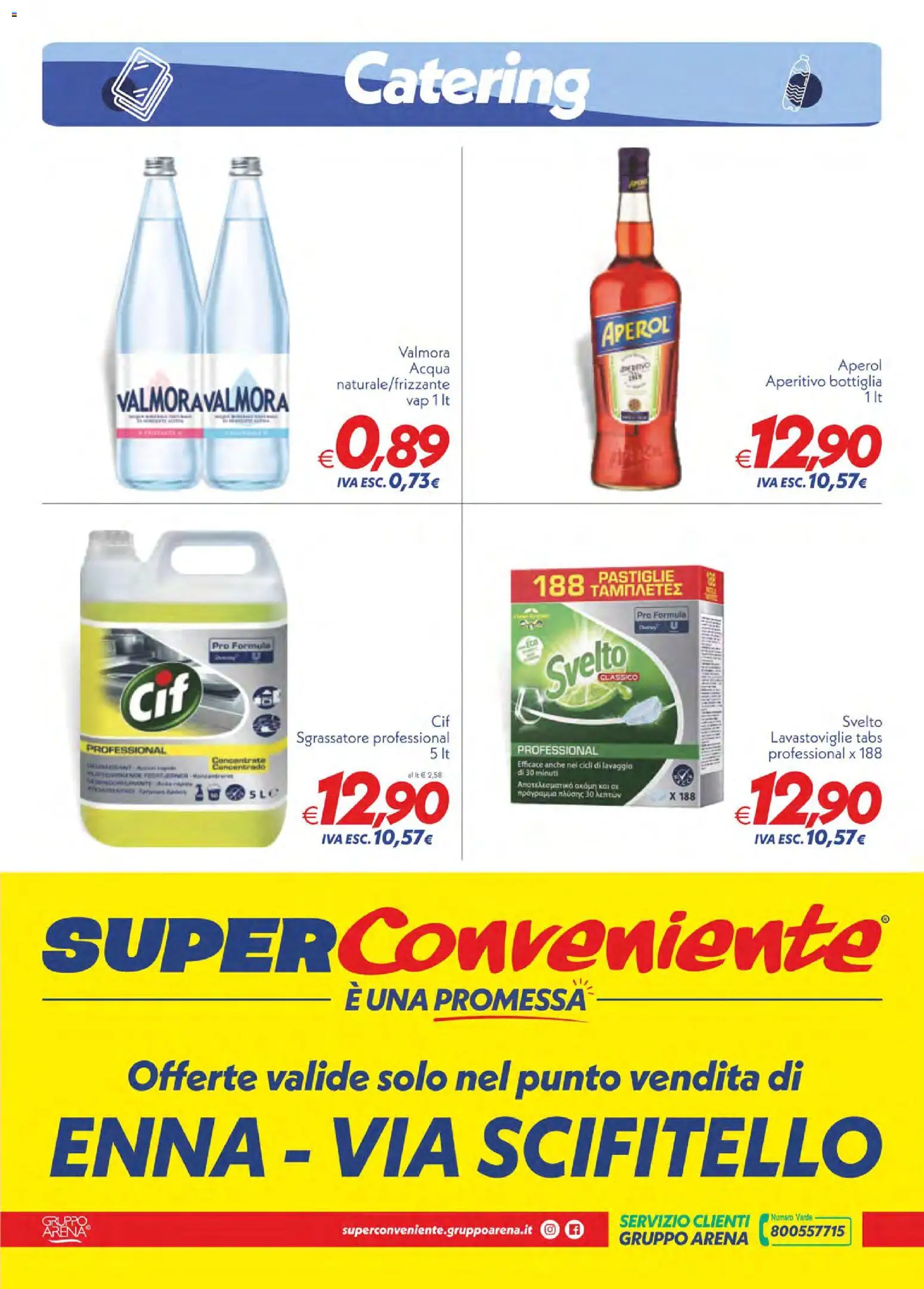 Volantino SuperConveniente del 19/06/2026 | Pagina: 4 | Prodotti: Sgrassatore, Acqua, Aperol, Aperitivo