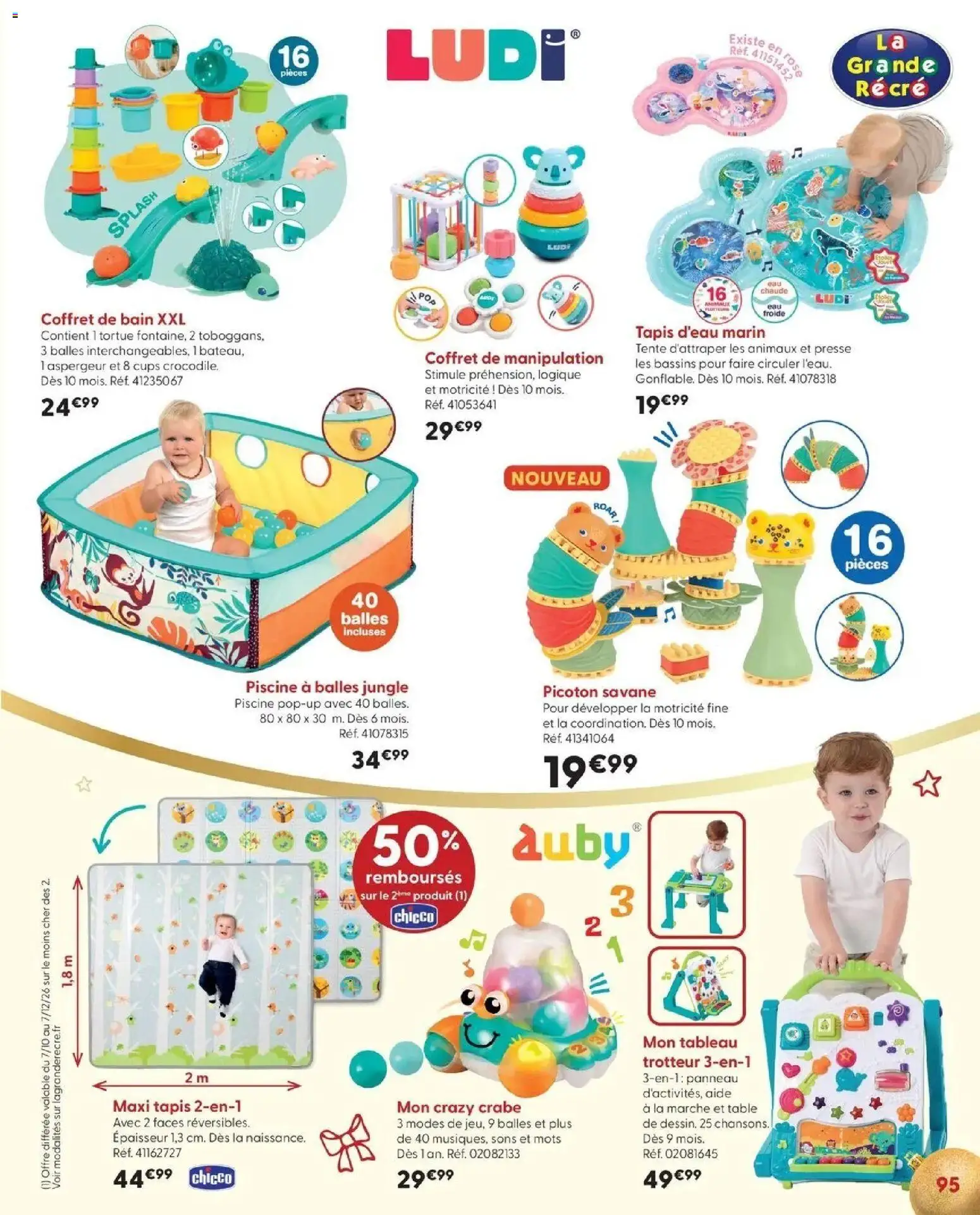 La Grande Récré - LE NOËL DE TOUTES LES PASSIONS à partir du 14/10/2026 - promo en ligne | Page: 95 | Produits: Tente, Table, Piscine, Crabe