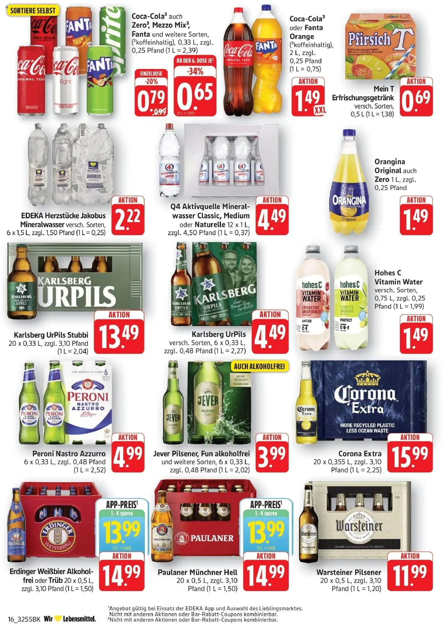Edeka Prospekt Walldorf (ab 17.08.2026) » Angebote Online | Seite: 16 | Produkte: Cola, Pils, Grapefruit, Alkohol