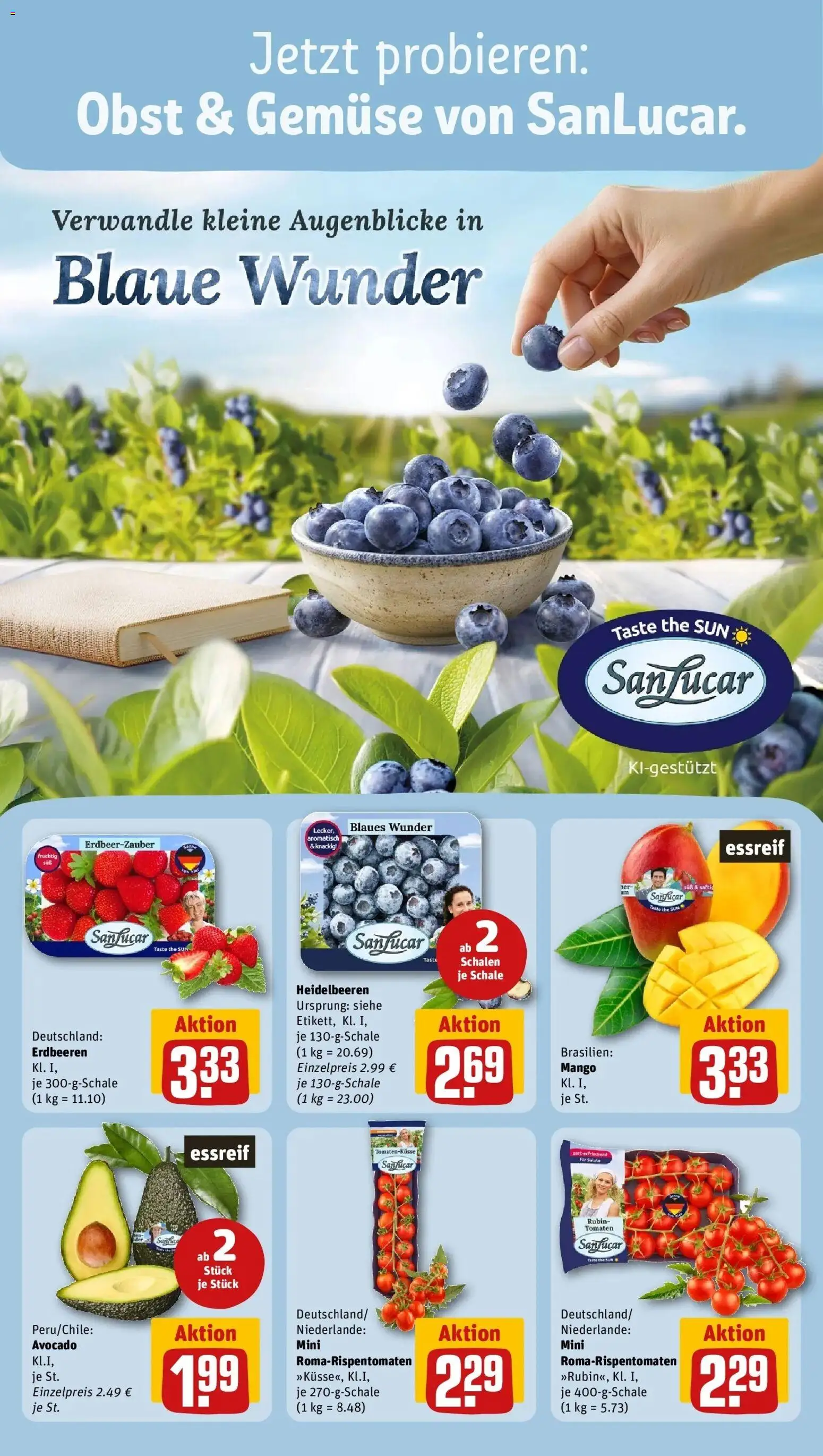 REWE Prospekt ab 28.09.2026 zum Blättern » Angebote | Seite: 14 | Produkte: Tomaten, Obst, Mango, Erdbeeren