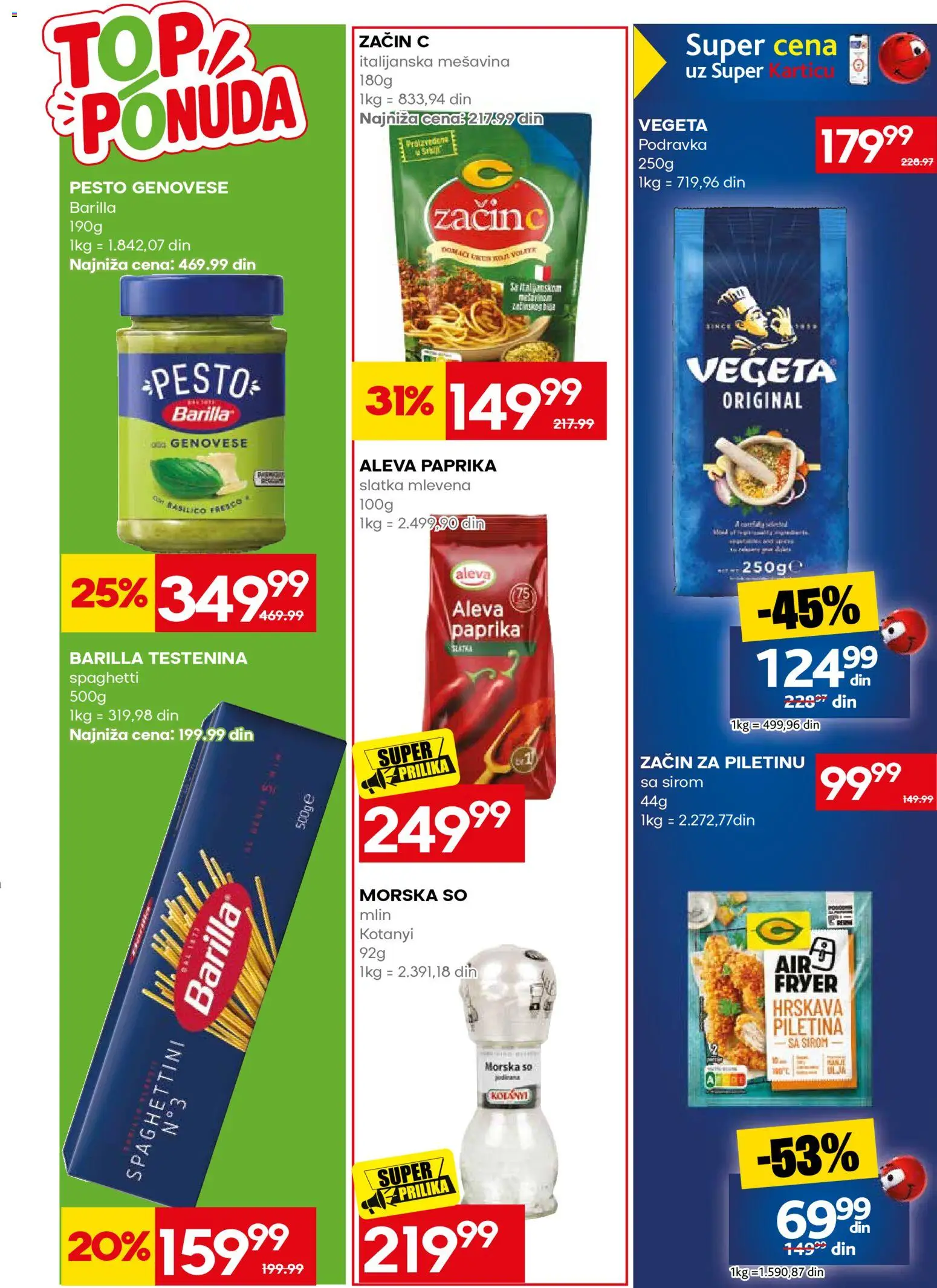 Mercator katalog - važi od 31.08.2026 | Strana: 32 | Proizvode: Testenina, So, Podravka, Barilla testenina