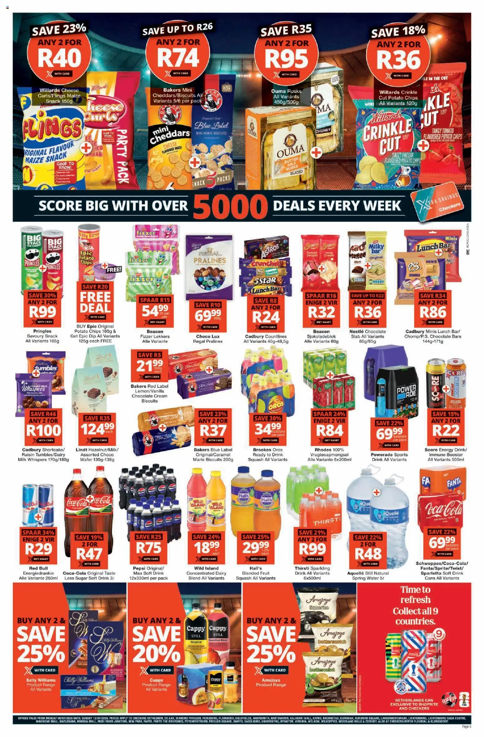 New Checkers catalogue – valid from 06/07/2026 | Page: 5 | Products: Rusks, Fanta, Cream, Sugar