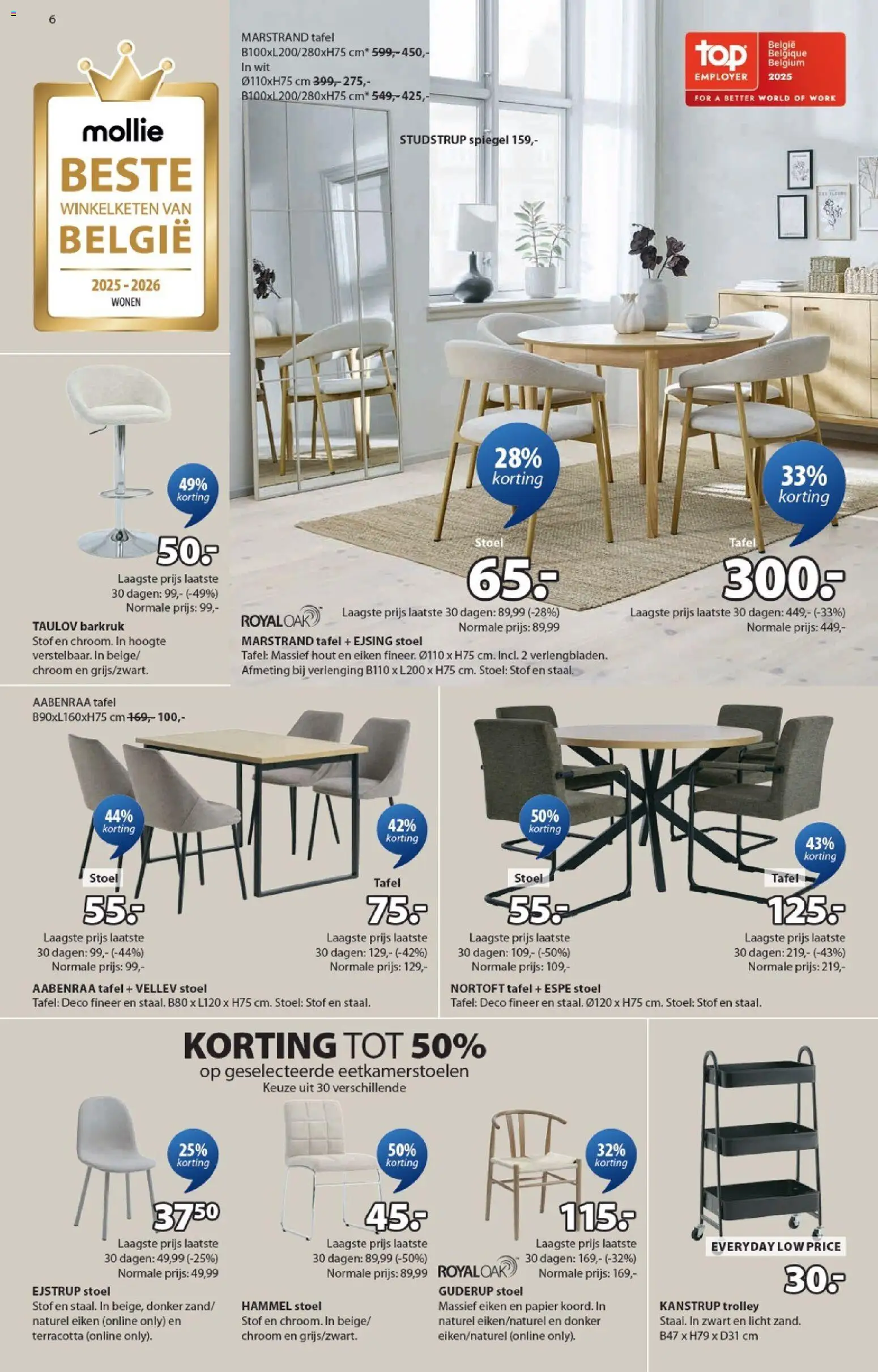 {H1} | Pagina: 6 | Producten: Trolley, Papier, Eetkamerstoelen, Stoel
