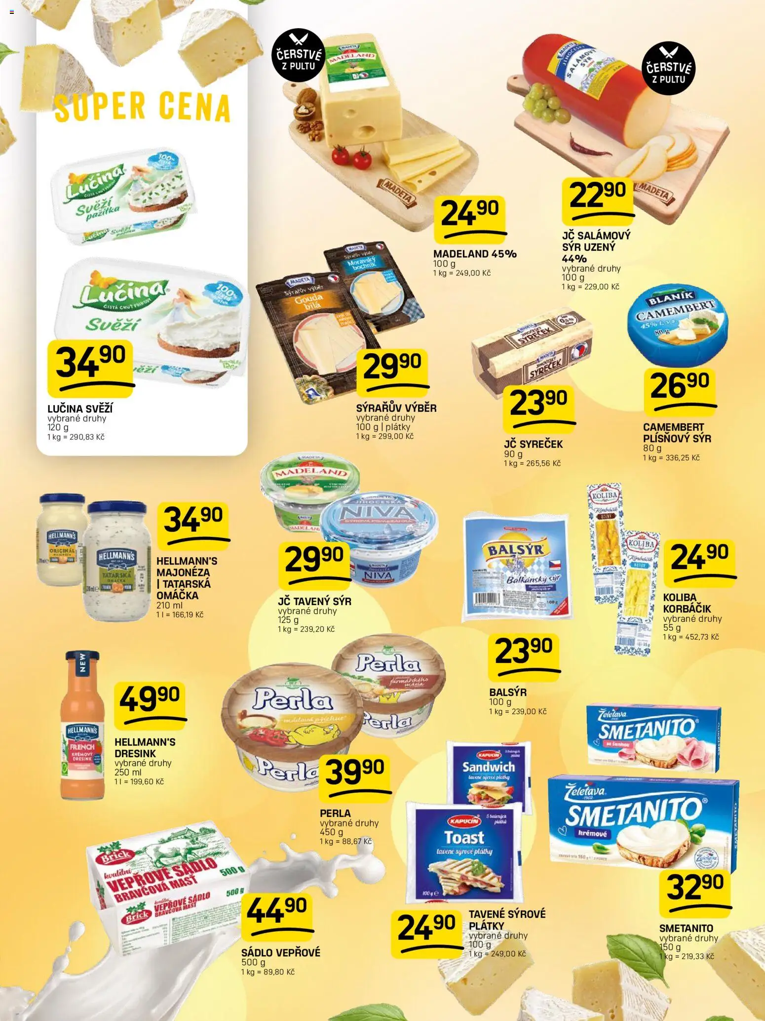 Flop leták od 28.10.2026 | Strana: 4 | Produkty: Sýr, Hellmann's, Vepřové sádlo, Niva