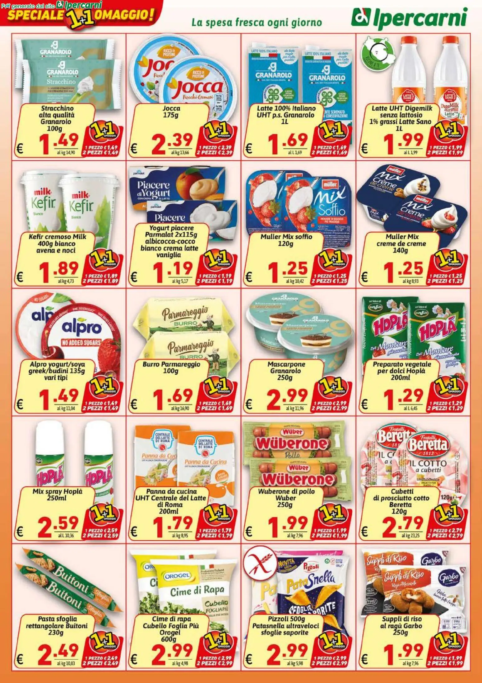 Volantino Ipercarni del 29.04.2026 | Pagina: 6 | Prodotti: Yogurt, Pasta sfoglia, Fiocchi, Pasta