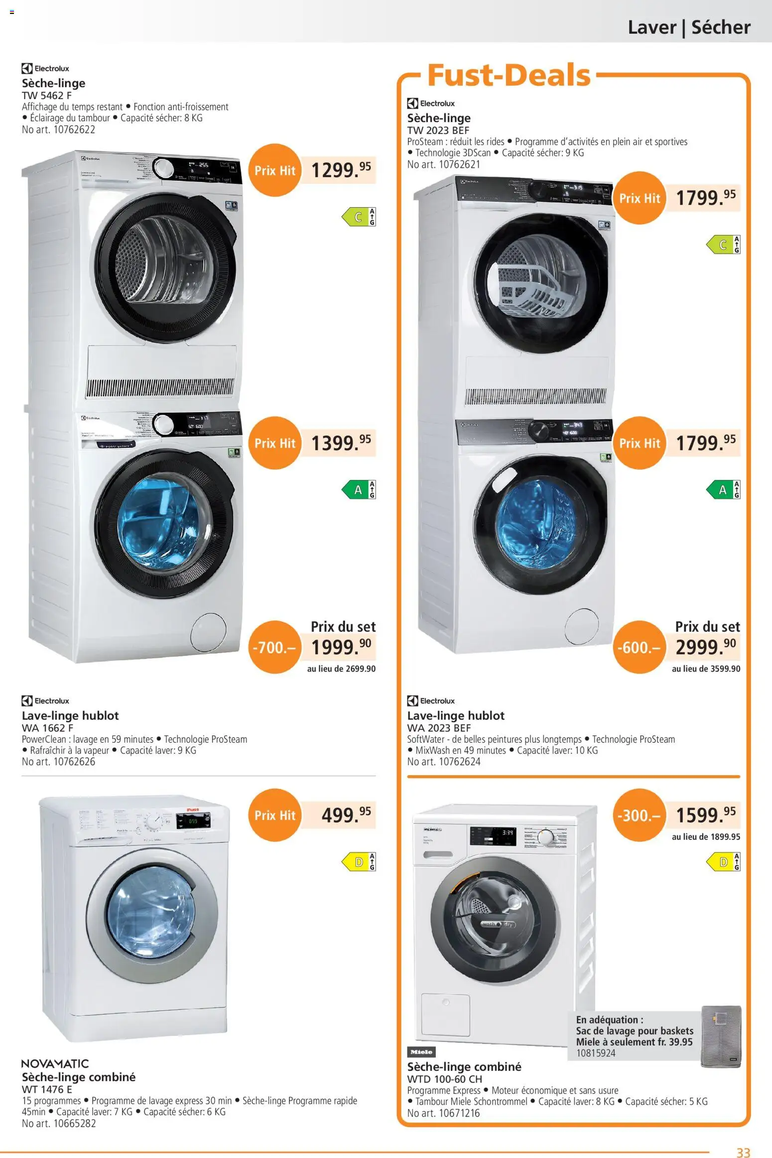 Fust aktionen FR – gültig ab 01.05.2026 | Seite: 33 | Produkte: Miele