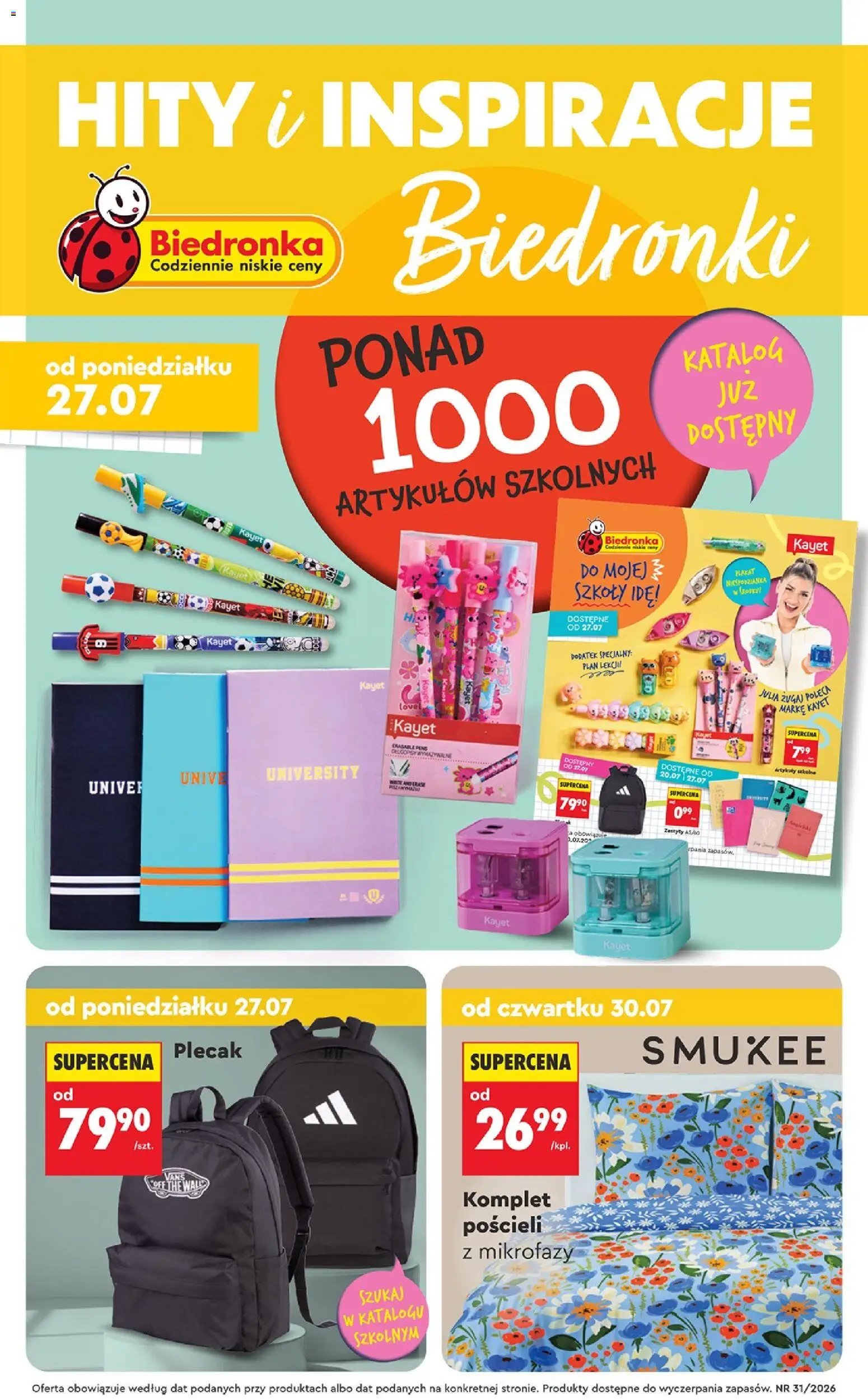 Biedronka Polsko leták - Hity i inspiracje od 27.07.2026 | Strana: 1