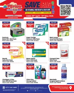 Africa Cash & Carry specials catalogue – valid from 25.04.2026 | Page: 1