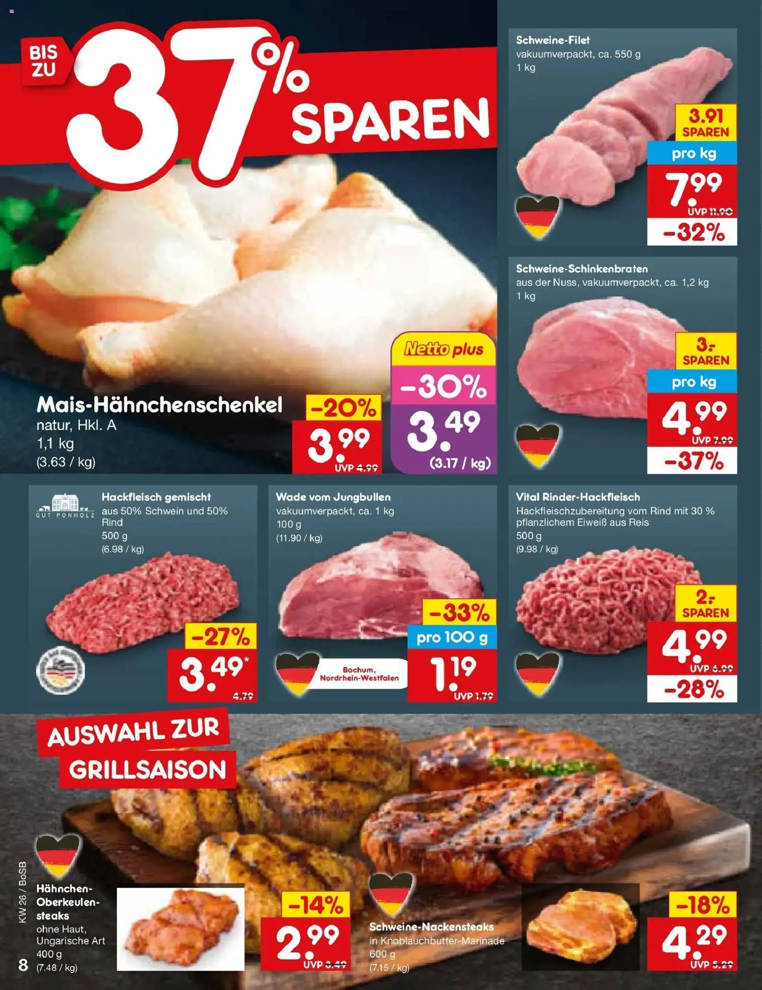 Netto Marken-Discount Prospekt Stadtlohn – gültig ab 22.06.2026 | Seite: 10 | Produkte: Hahnchen, Schweinefilet, Reis, Hackfleisch
