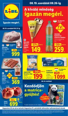 Lidl akciós újság - amely érvényes a következő dátumtól: 2026.08.19.