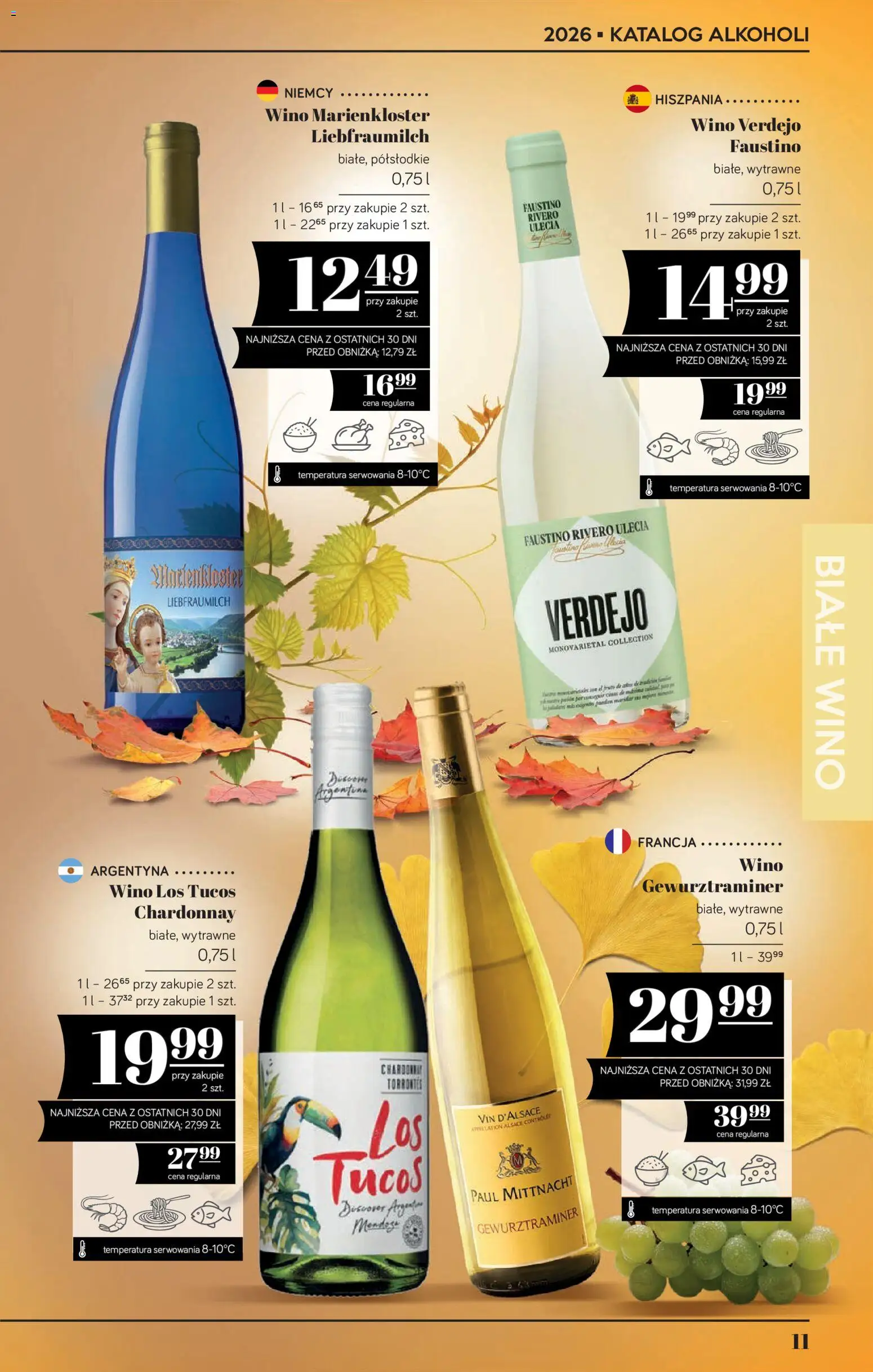POLOmarket katalog - Alkoholi od 22.10.2026 | Strona: 11 | Produkty: Liebfraumilch, Chardonnay, Wino, Gewurztraminer