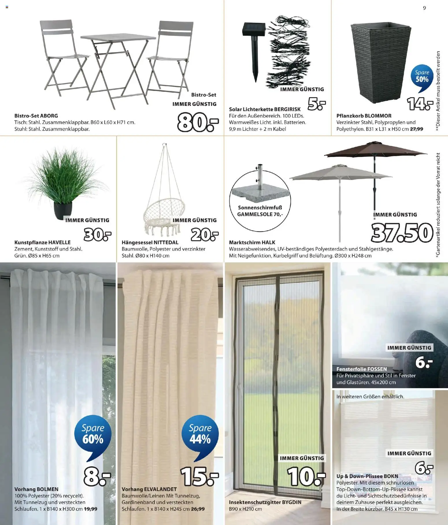 JYSK Angebote gültig ab 20.07.2026 | Seite: 9 | Produkte: Kabel, Tisch, Stuhl