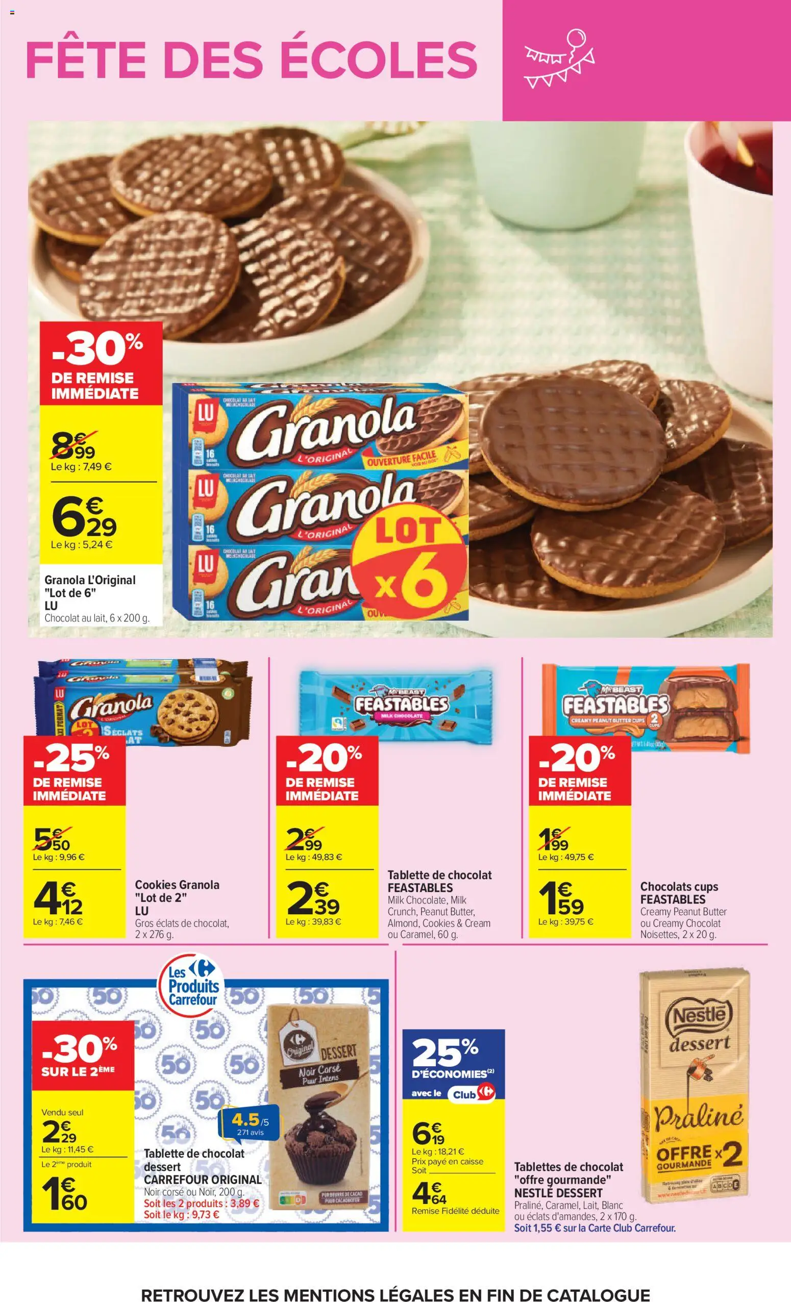 {H1} | Page: 65 | Produits: Tablettes de chocolat, Cookies, Lait, Beurre