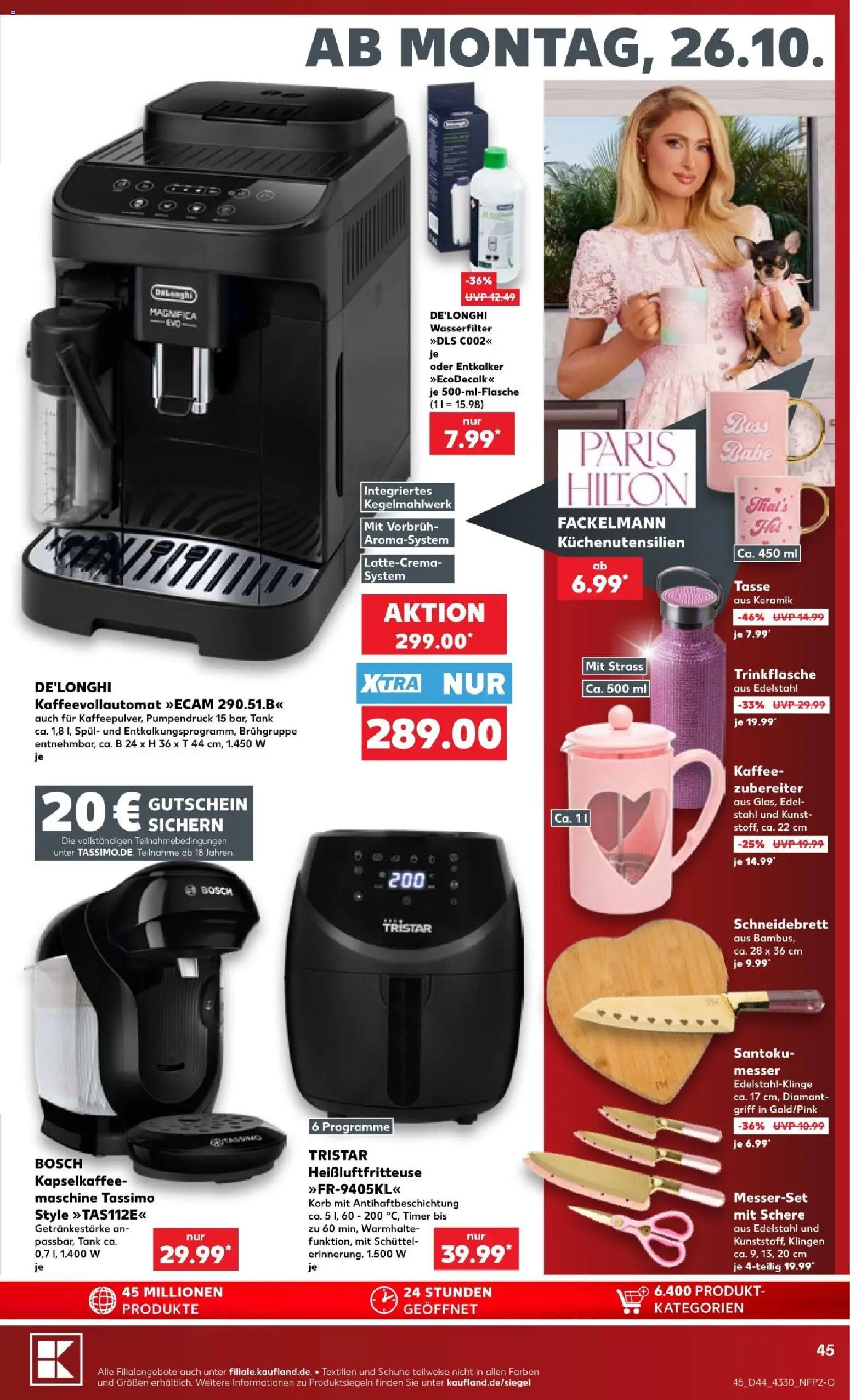 Kaufland Prospekt Potsdam – gültig ab 26.10.2026 | Seite: 45 | Produkte: Bosch, Kaffee, Korb, Heißluftfritteuse