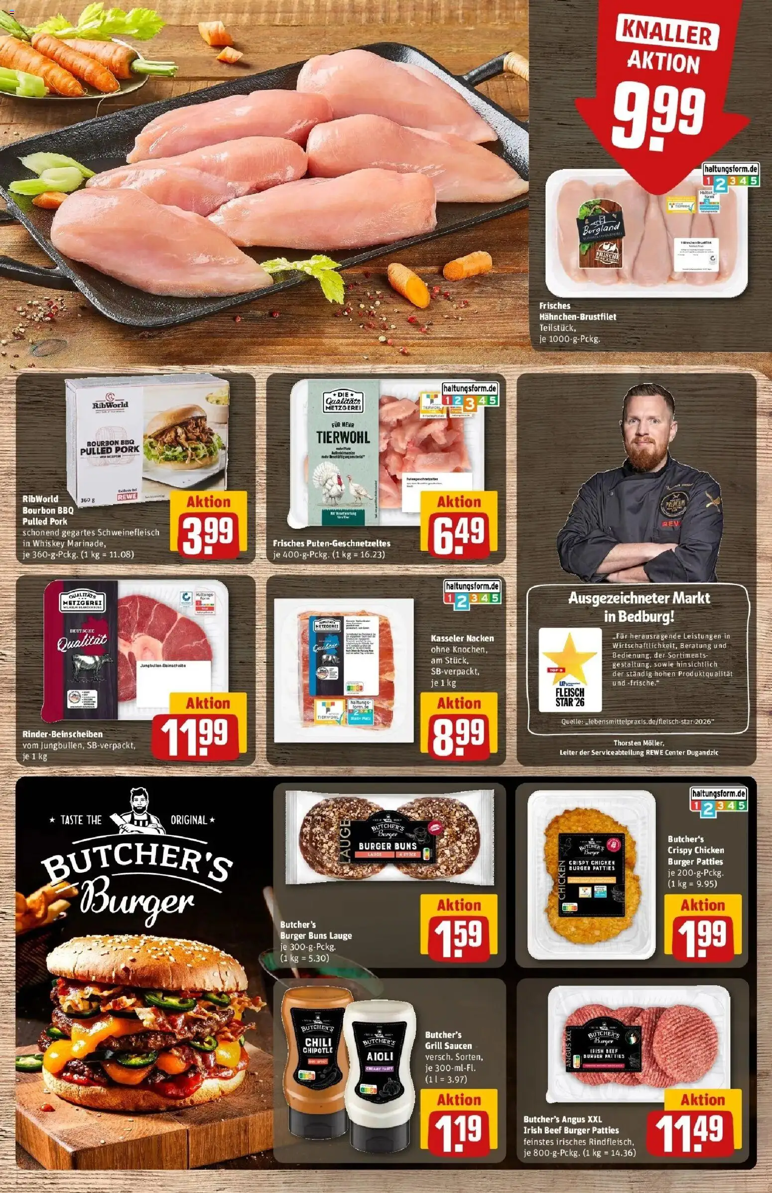 REWE Prospekt ab 05.10.2026 zum Blättern » Angebote | Seite: 11 | Produkte: Top, Chili, Bourbon, Fleisch