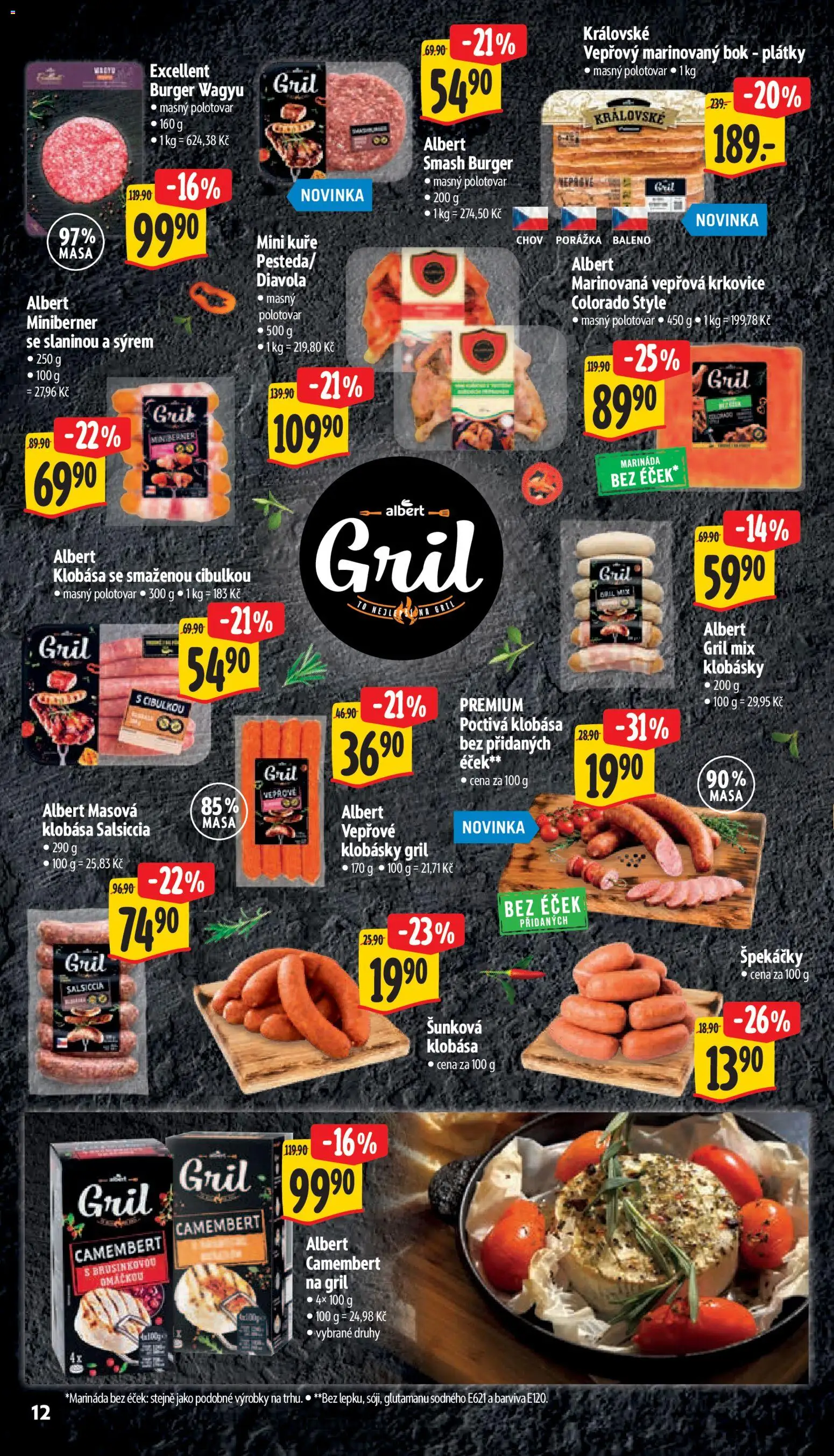 Albert leták - Hypermarket od 02.09.2026 | Strana: 20 | Produkty: Gril, Kuře, Klobásky, Vepřová krkovice
