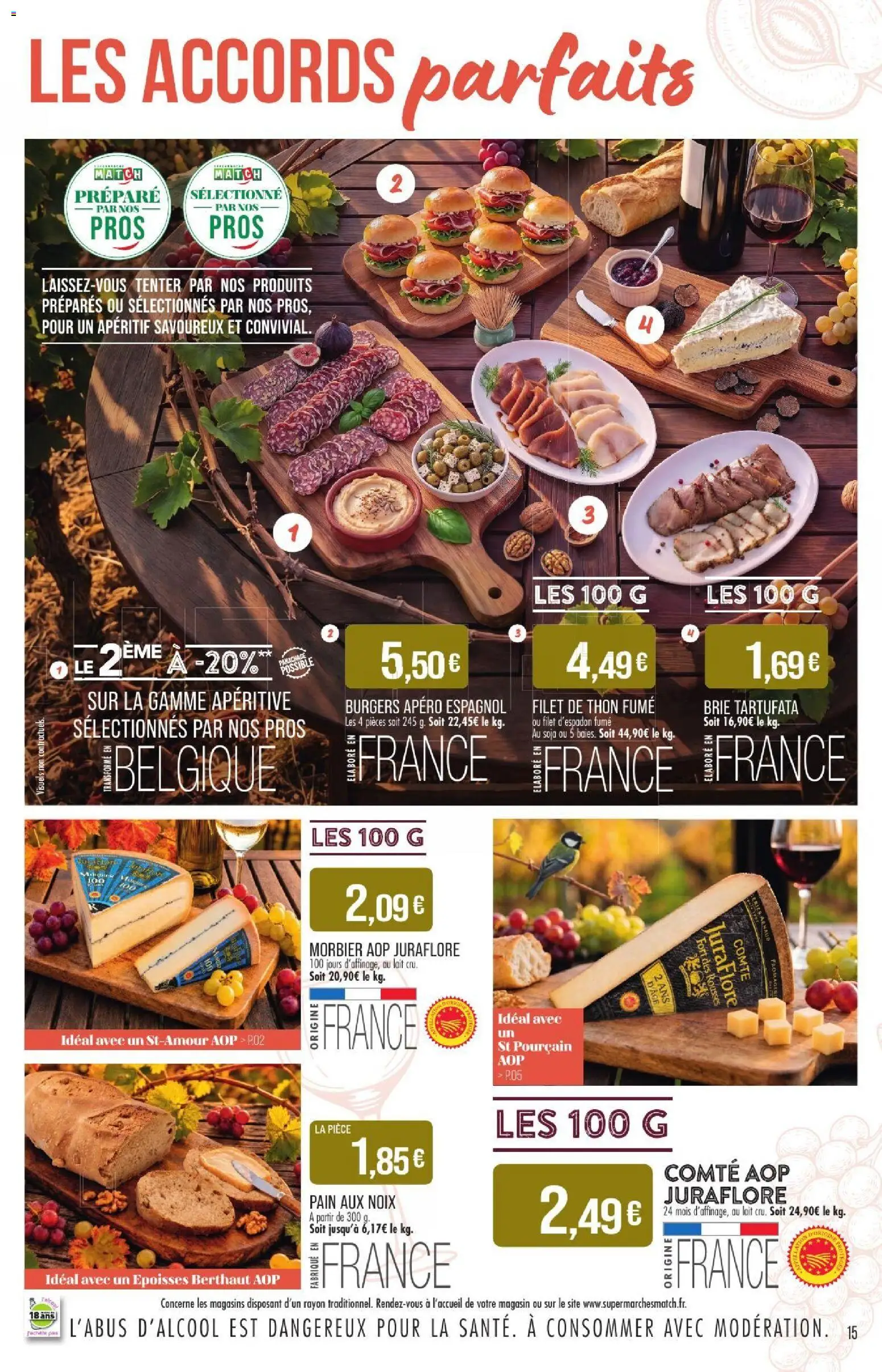 {H1} | Page: 15 | Produits: Apéritif, Pain aux noix, Brie, Noix