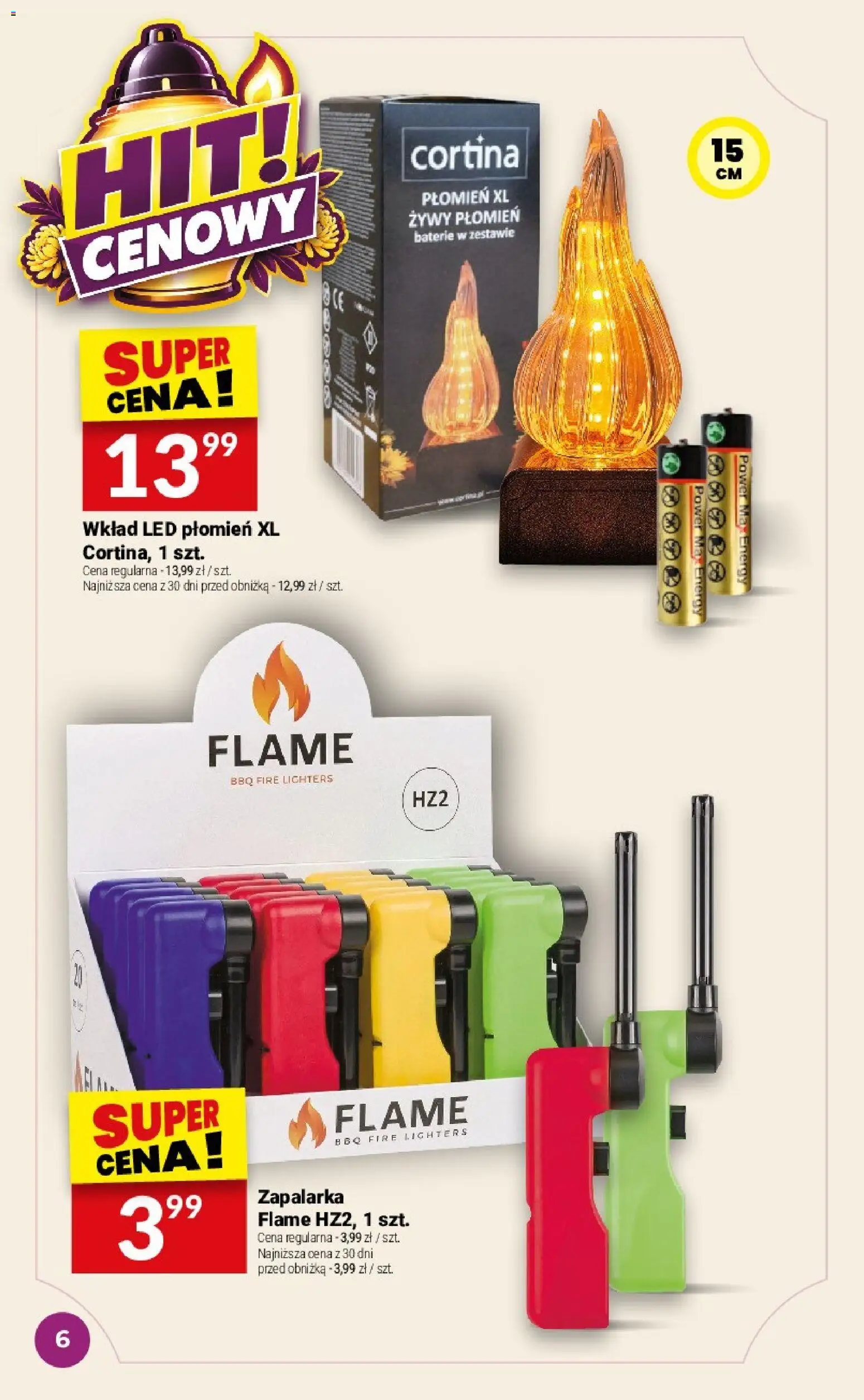 Twój Market gazetka - Znicze od 21.10.2026 | Strona: 6 | Produkty: Baterie