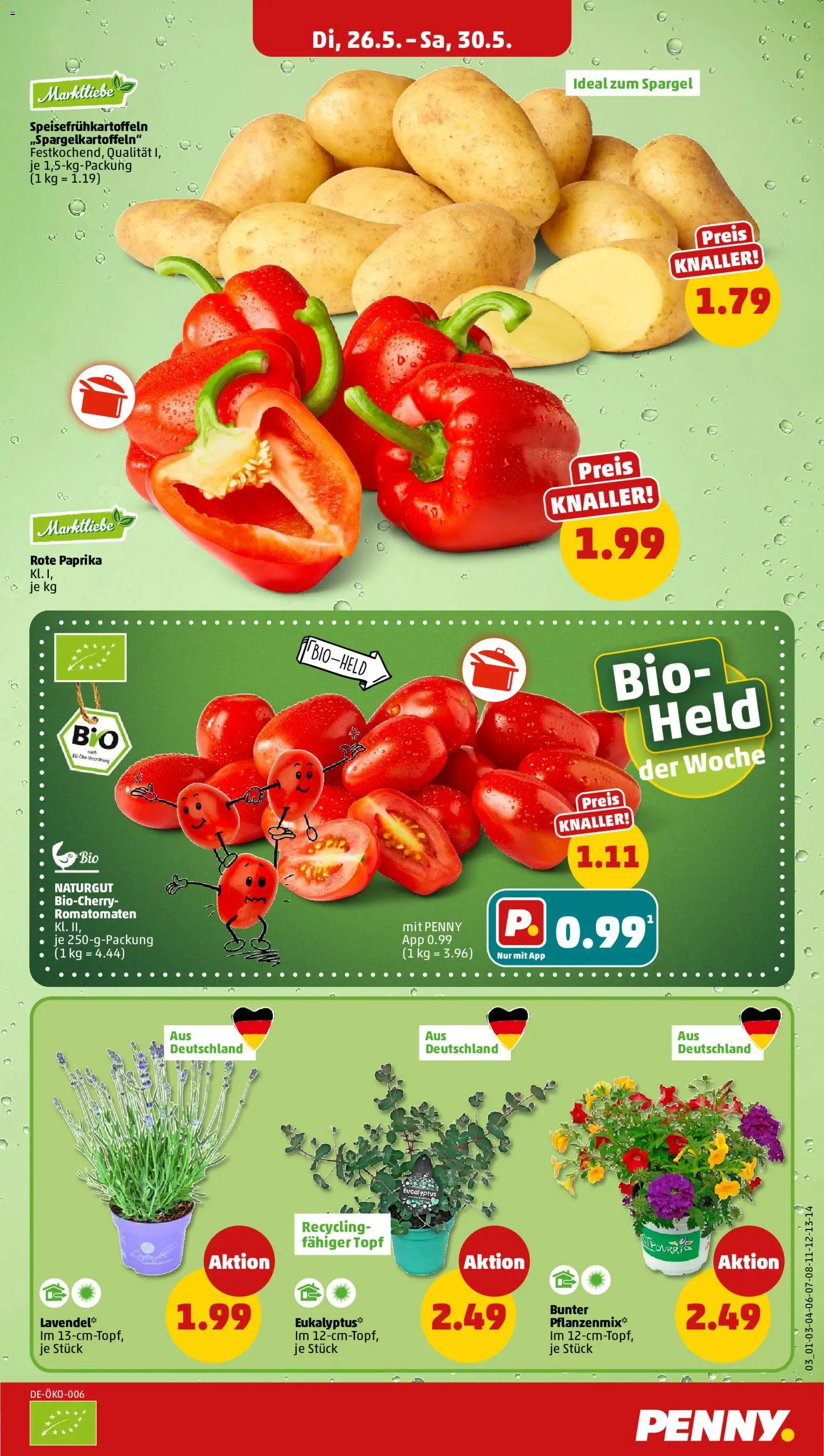 Penny Prospekt – gültig ab 26.05.2026 | Seite: 3 | Produkte: Spargel, Paprika