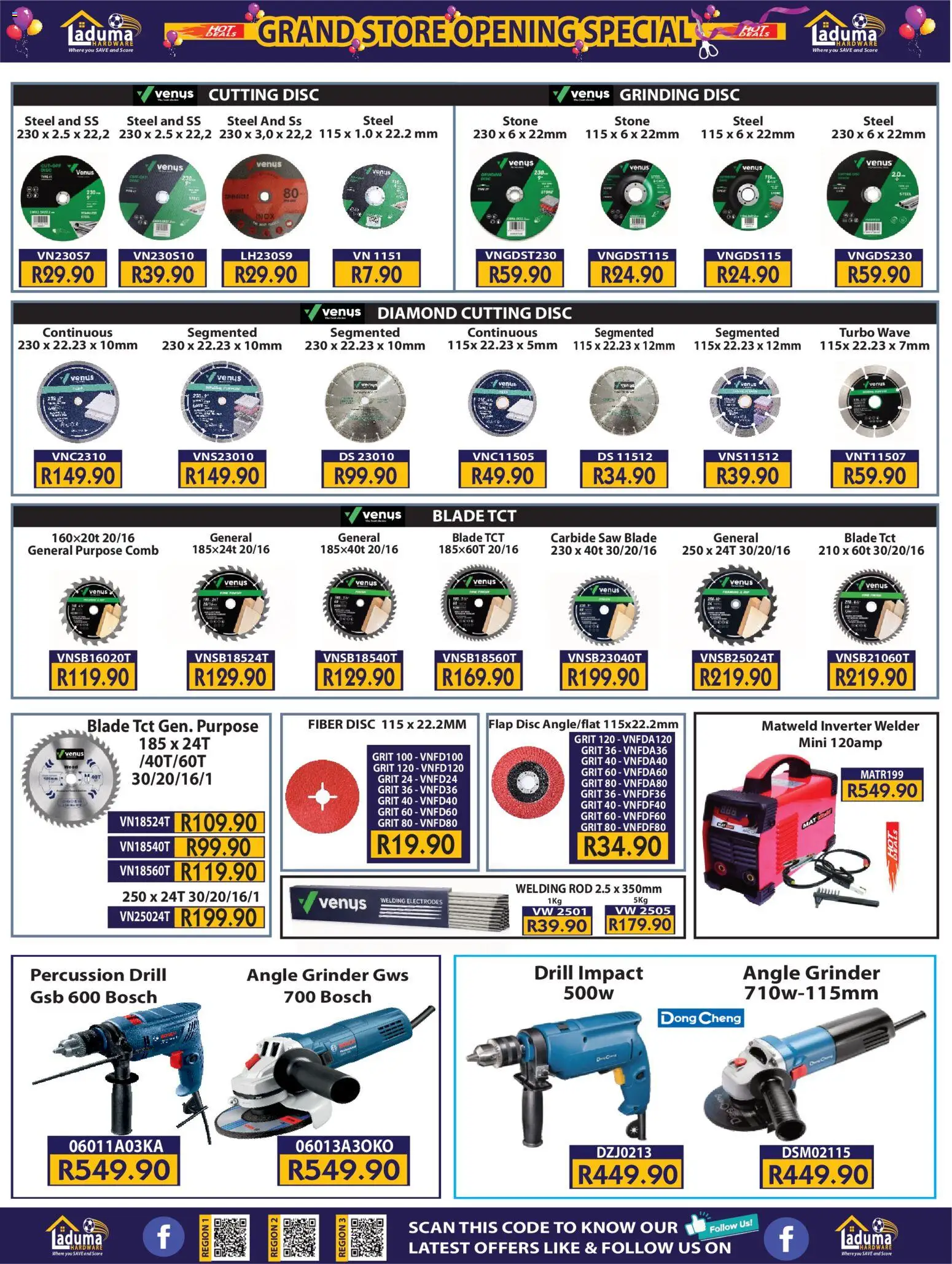 New Laduma Hardware catalogue – valid from 20/08/2026 | Page: 20 | Products: Grinder, Drill, Angle grinder