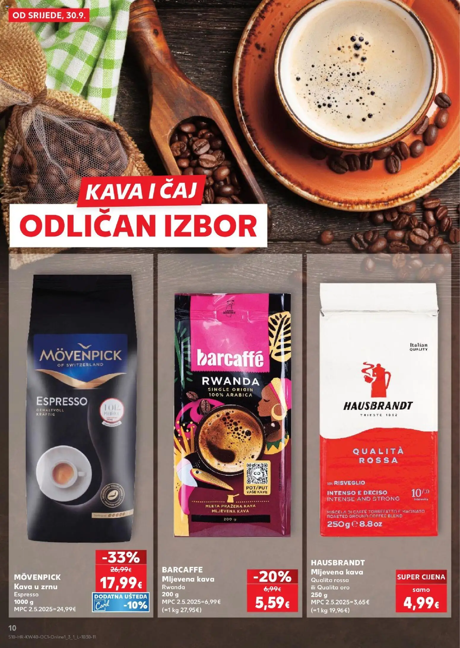 Kaufland katalog | vrijedi od 30.09.2026 | Stranica: 10 | Proizvodi: Espresso, Mljevena kava, Kava, Barcaffe