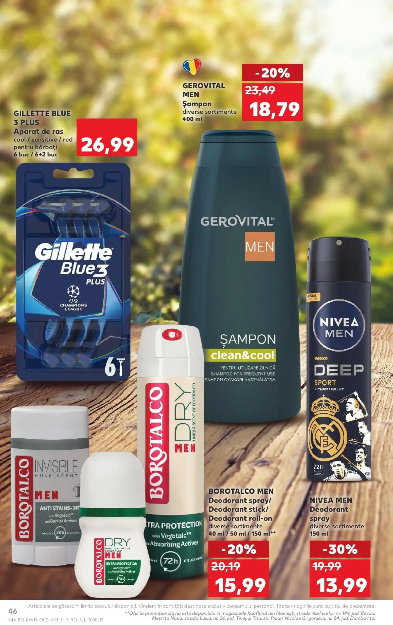 Noul catalog Kaufland – valabil de la 06.05.2026 | Pagină: 46 | Produse: Aparat De Ras, Șampon, Deodorant, Antiperspirant