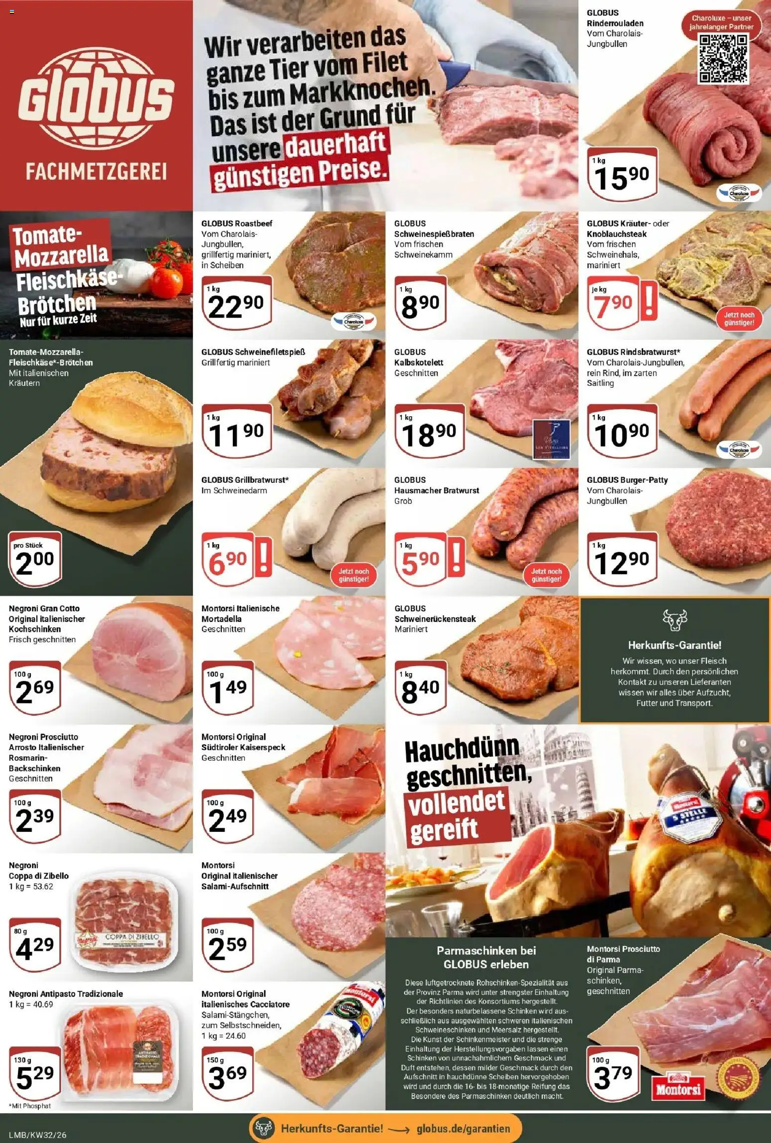 Globus Prospekt Limburg (ab 03.08.2026) » Angebote online | Seite: 10 | Produkte: Rinderrouladen, Roastbeef, Schinken, Fleisch