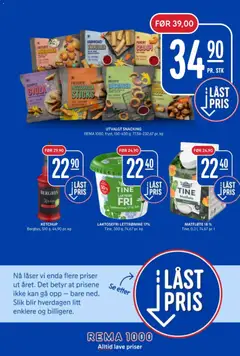 Forhåndsvisning av Rema 1000 Låst pris gyldig fra 17/08/2026 | Side: 2 | Produkter: Gyoza, Vårruller, Mozzarella, Matfløte