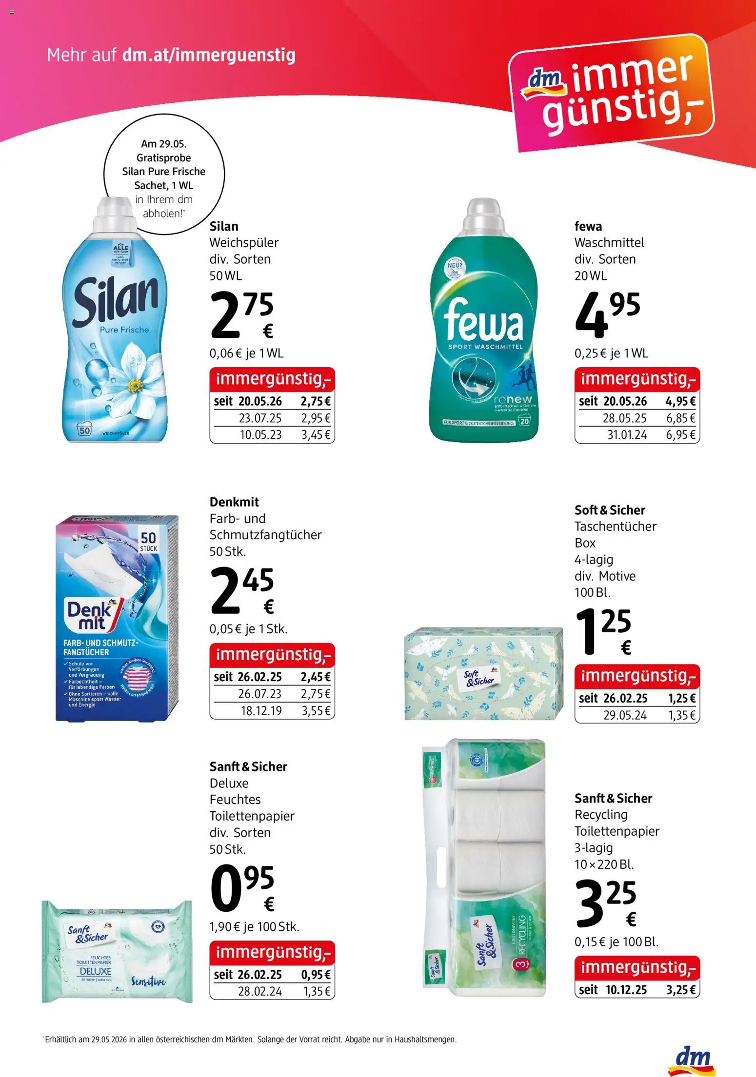 dm drogerie markt Flugblatt Juni 2026 gültig ab 28.05.2026 | Seite: 9 | Produkte: Wasser, Weichspüler, Waschmittel