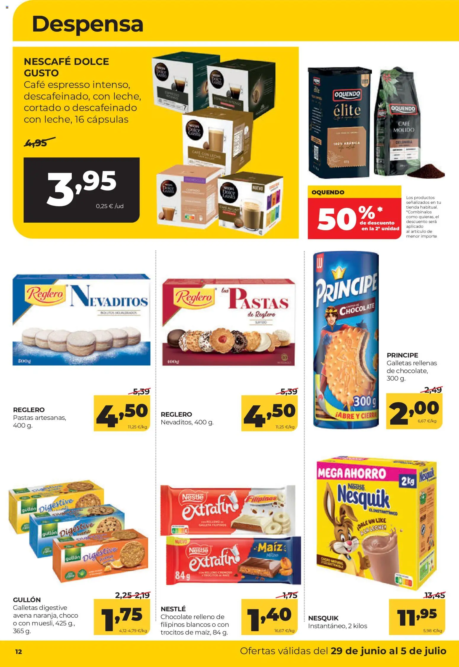 Alimerka folleto Castilla y León │ válido desde el 29/06/2026 | Página: 12 | Productos: Café, Chocolate, Galletas, Galletas rellenas