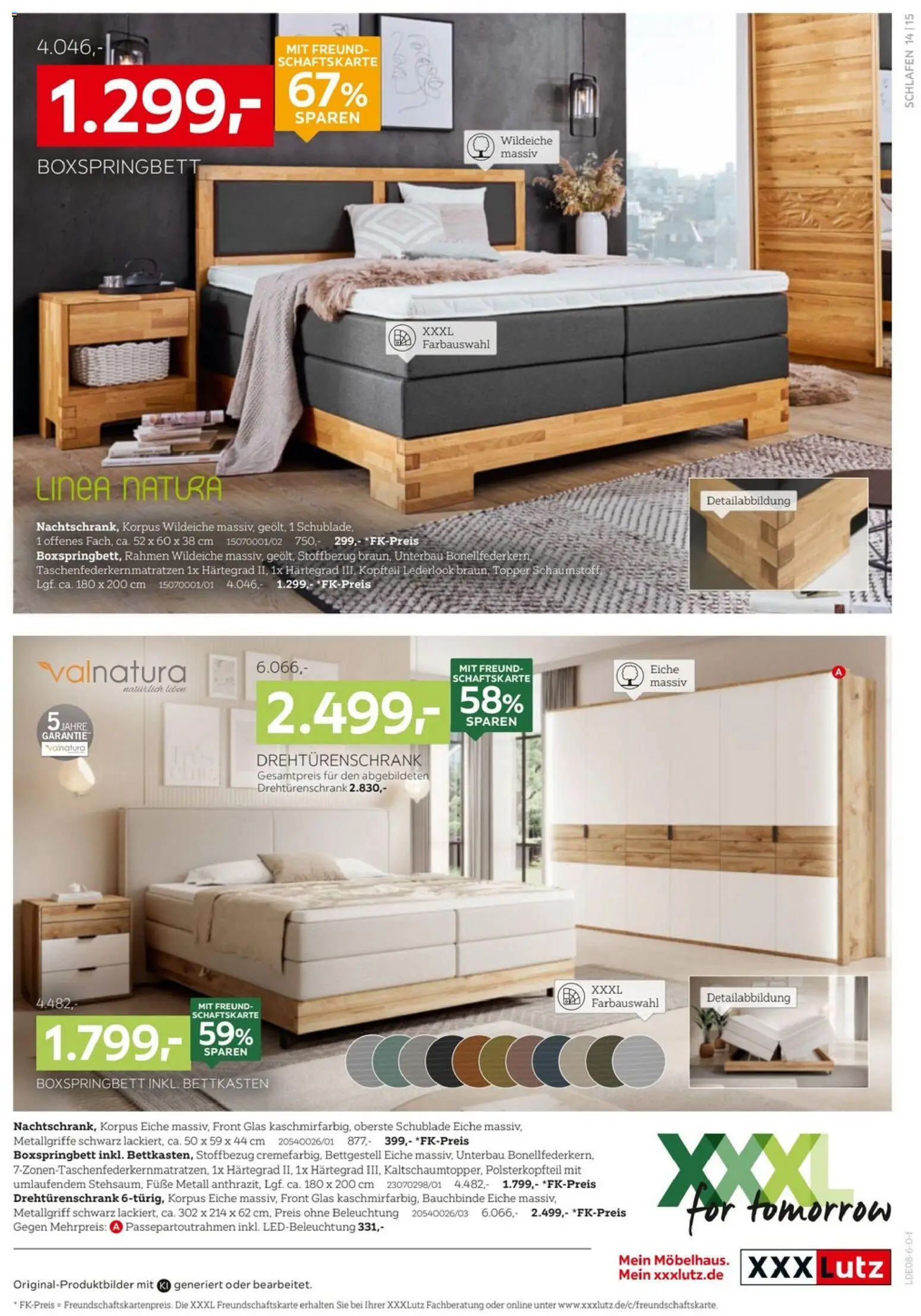XXXLutz Boxspringbetten Spezial – gültig ab 15.08.2026 | Seite: 15 | Produkte: Drehtürenschrank, Boxspringbett, Topper