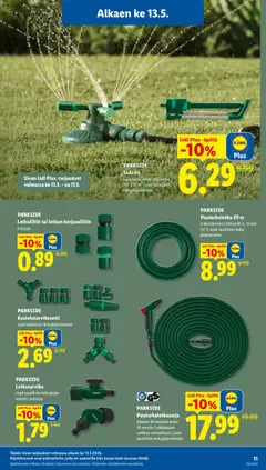 Lidl-mainoslehti voimassa 13.05.2026 alkaen | Sivu: 15 | Tuotteet: Letku, Puutarhaletku