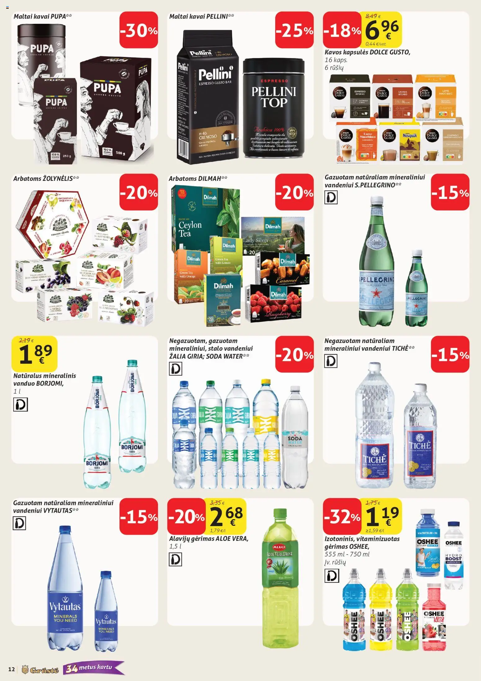 GRUSTE akcijos nuo 2026.08.01 | Puslapis: 12 | Prekių: Mineralinis vanduo
