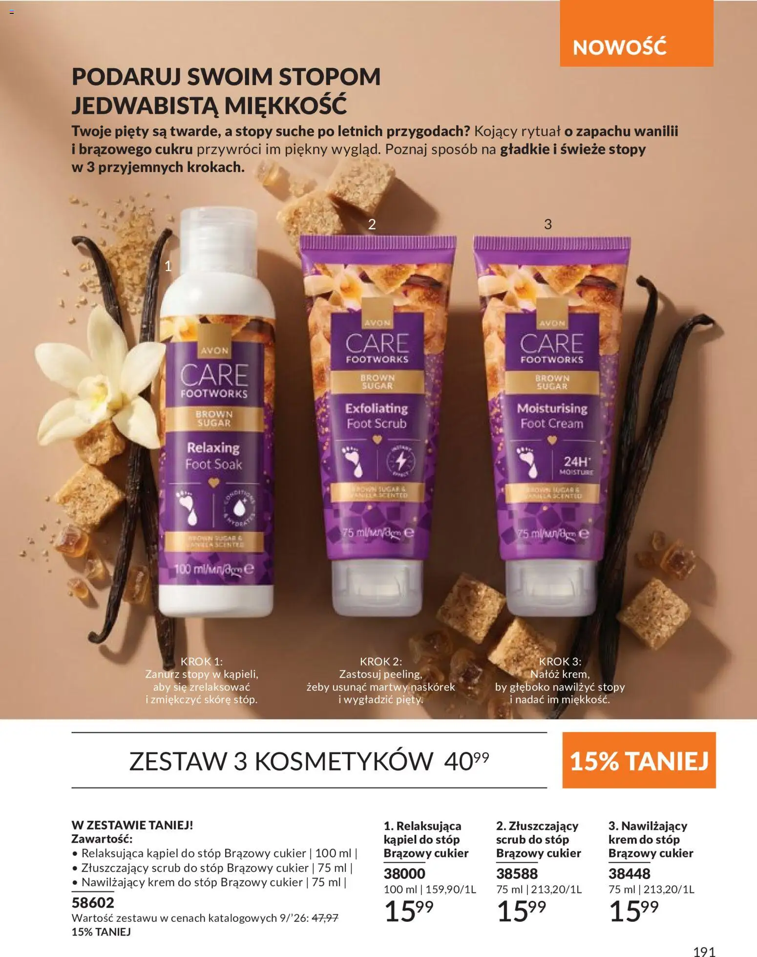 Avon Katalog 9 2026 od 01.09.2026 | Strona: 191 | Produkty: Kąpiel, Cukier brązowy, Brązowy cukier, Cukier