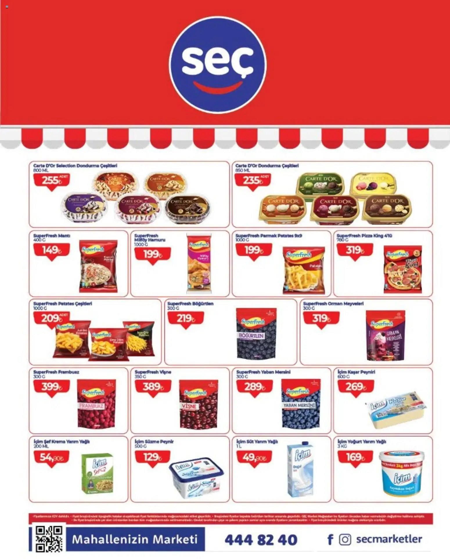 Seç Market Katalog - 08 Ekim 2026 tarihinden itibaren geçerlidir | Sayfa: 2 | Ürünler: Krema, Dondurma, Patates, Böğürtlen