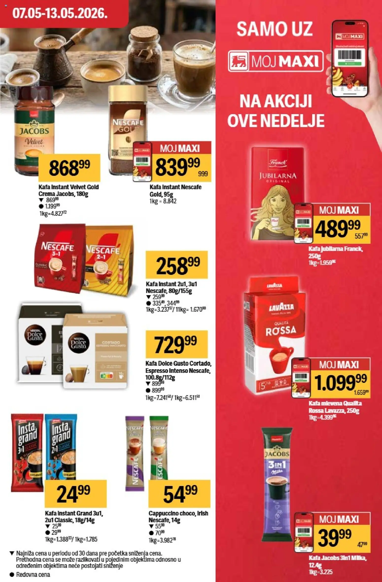Maxi katalog - važi od 07.05.2026 | Strana: 23 | Proizvode: Dolce Gusto, Kafa, Nescafé, Lavazza