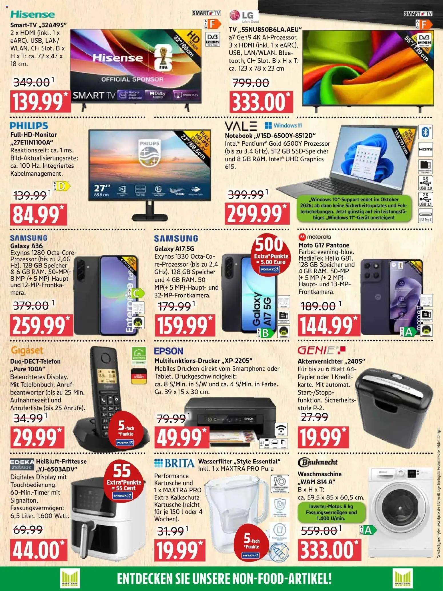Marktkauf Prospekt Prenzlau (ab 07.09.2026) » Angebote online | Seite: 11 | Produkte: Philips, USB, Hisense, Notebook