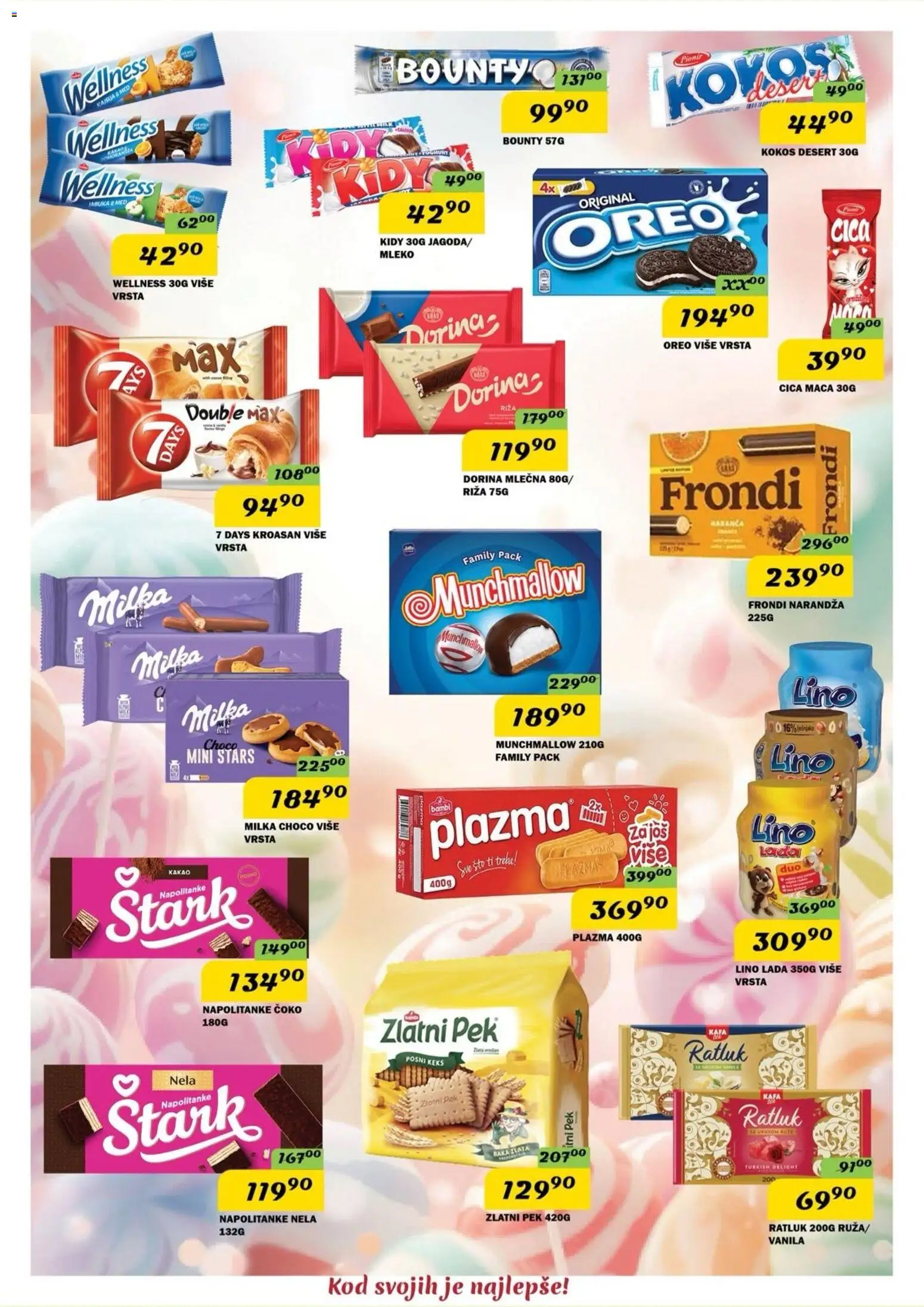 VP Dima katalog - važi od 13.08.2026 | Strana: 9 | Proizvode: Milka, Munchmallow, Bounty, Ratluk