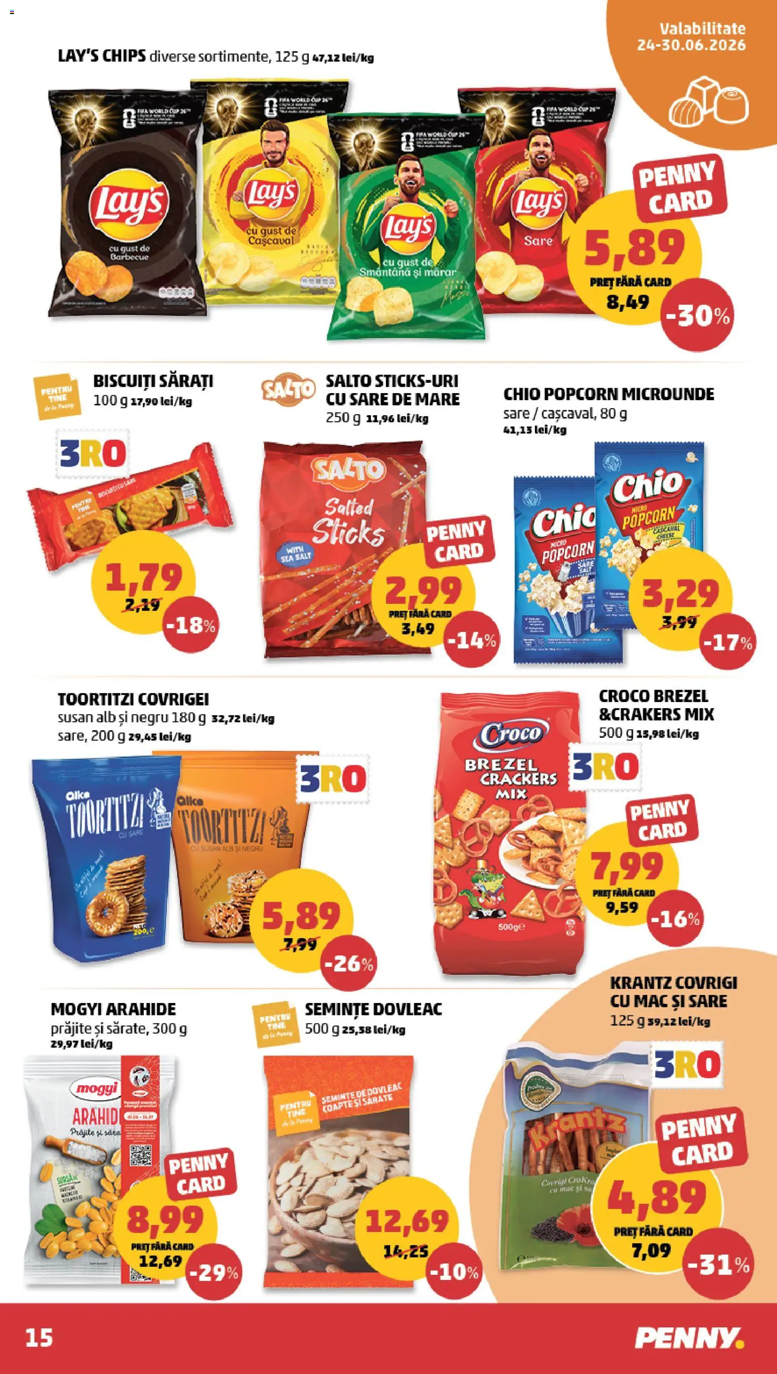 Noul catalog PENNY – valabil de la 24.06.2026 | Pagină: 15 | Produse: Mărar, Cașcaval, Arahide, Smântână