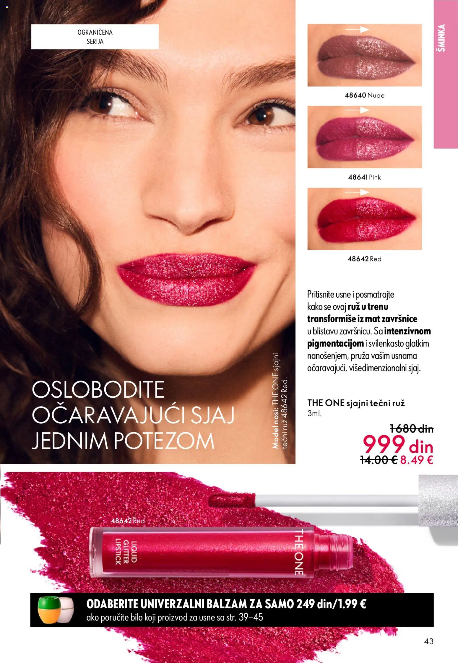 Oriflame katalog - važi od 18.02.2026 | Strana: 43 | Proizvode: Šminka, Balzam